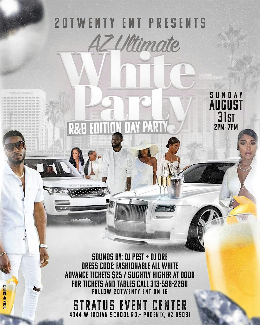 AZ Ultimate White Party (R&B Edition) Day Party at Stratus Event Center – Phoenix, AZ