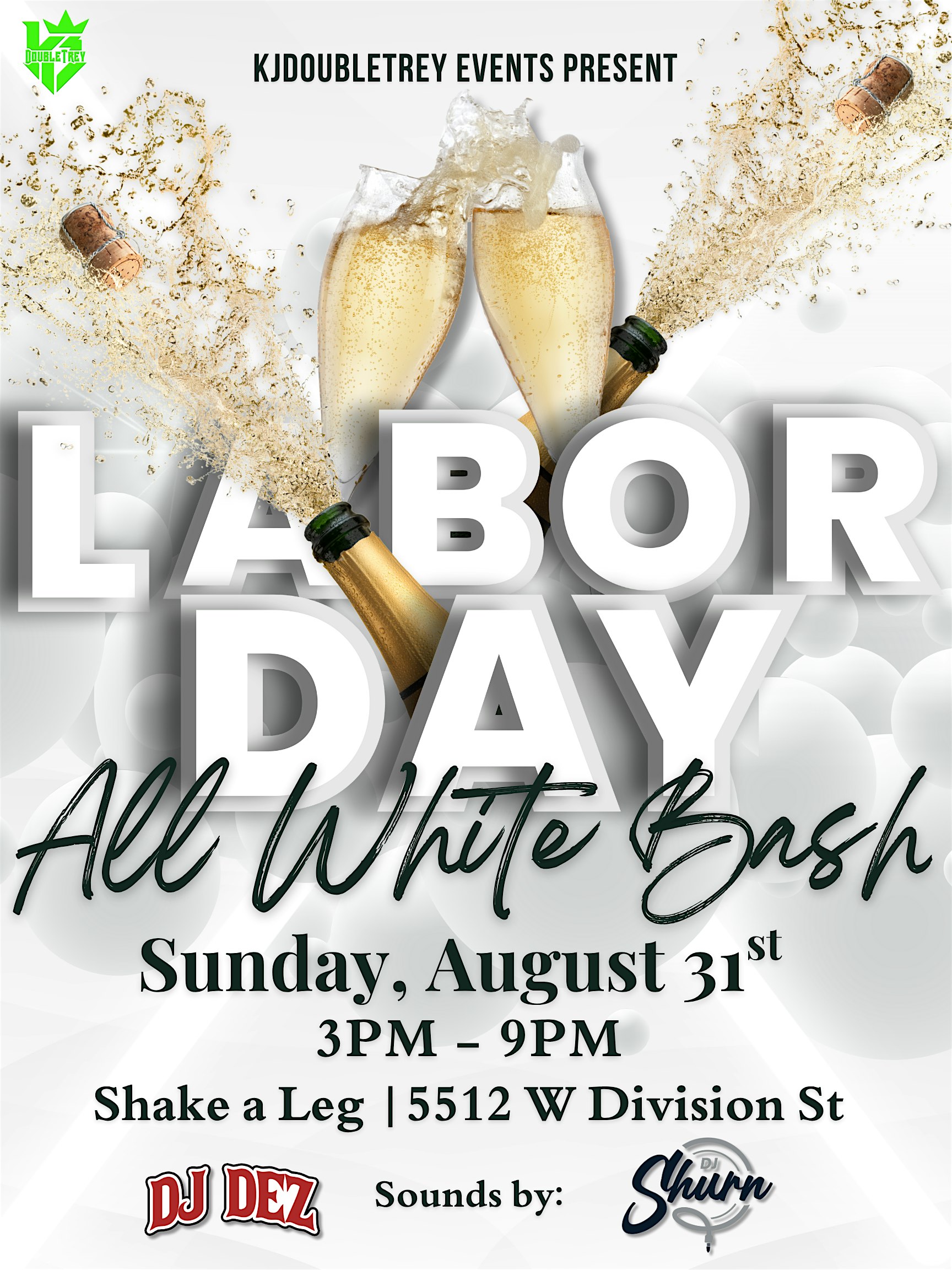 All White Labor Day Bash at Shake A Leg – Chicago, IL