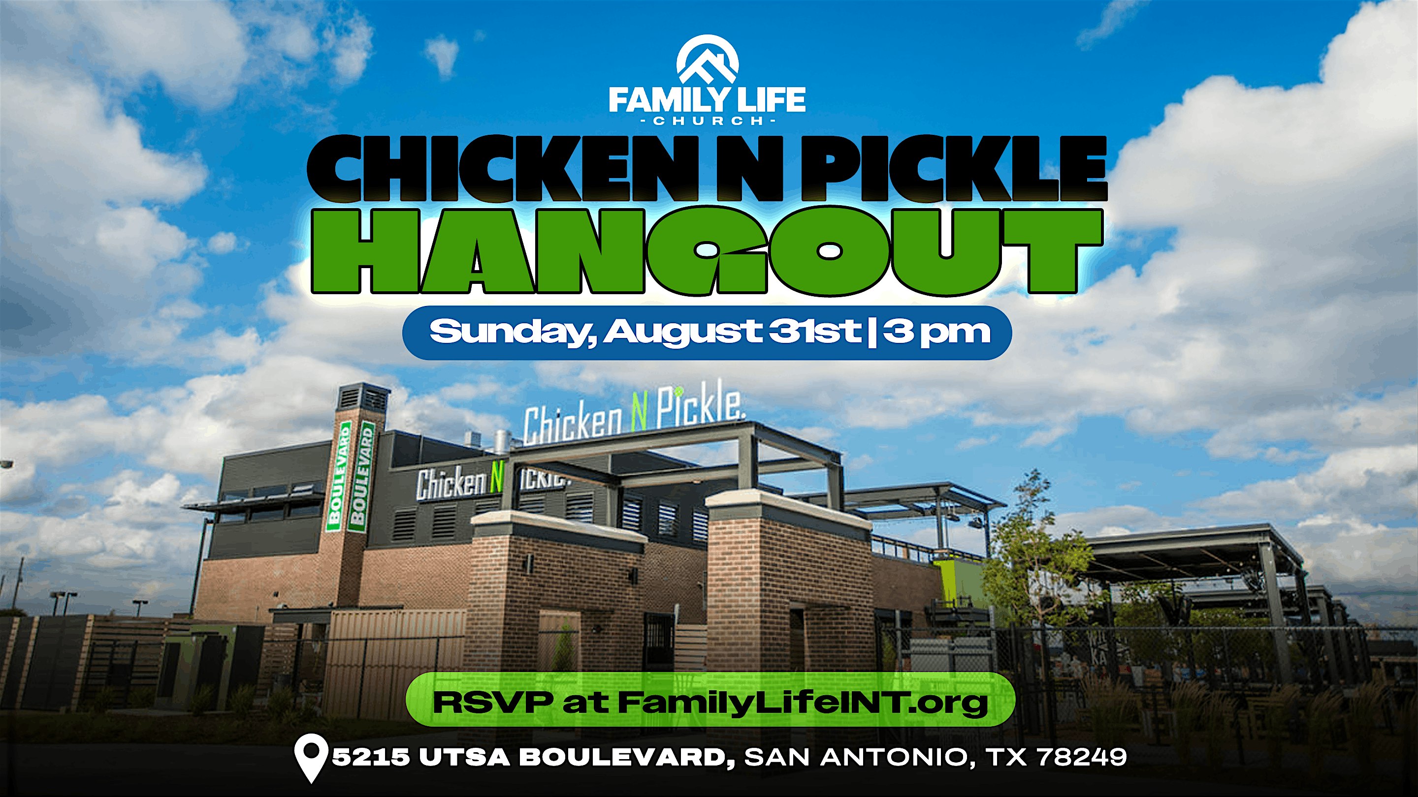 Sunday Hangout @ Chicken N Pickel at Chicken N Pickle – San Antonio – San Antonio, TX