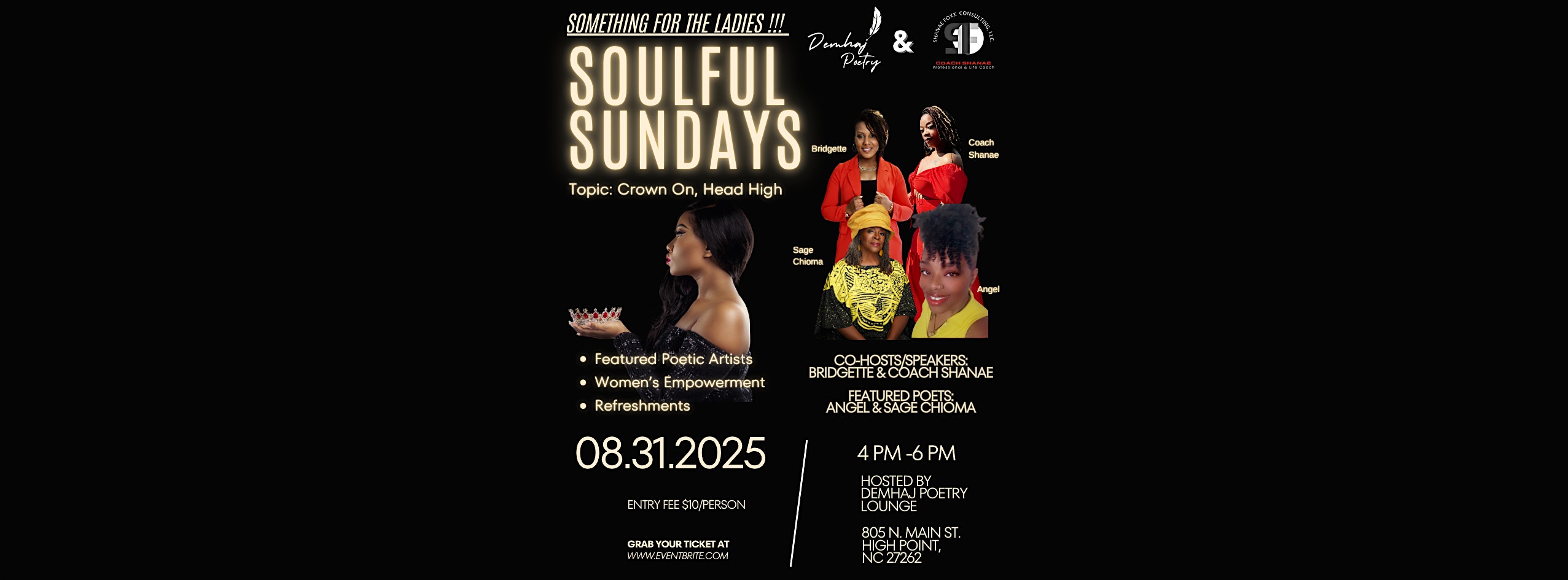 Soulful Sundays @Demhaj Poetry at Demhaj Poetry Lounge – High Point, NC