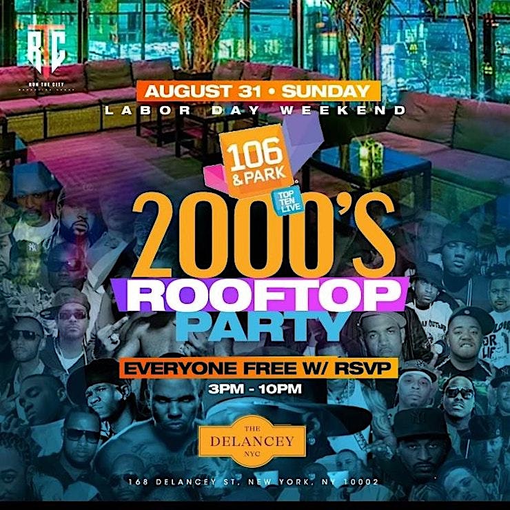 NYCS 2000s ROOFTOP LABOR DAY ROOFTOP WEEKEND PARTY at The Delancey Rooftop – New York, NY