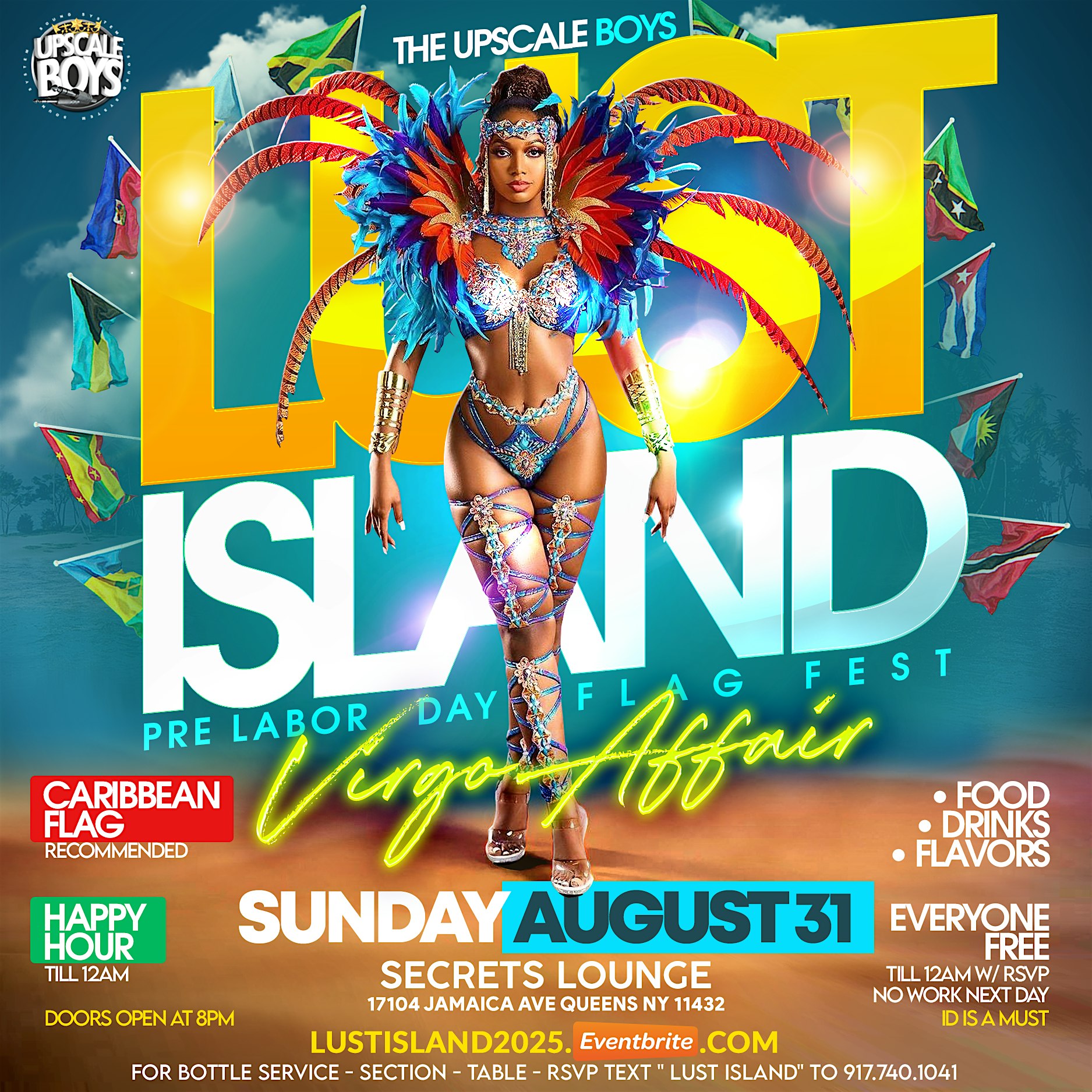 LUST ISLAND : PRE LABOR DAY FLAG FEST at 171-04 Jamaica Ave – Queens, NY