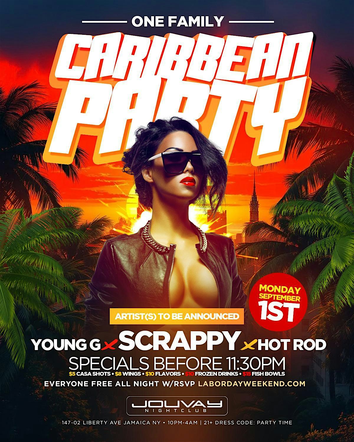 LABOR DAY MONDAY !! ONE CARIBBEAN PARTY AT JOUVAY NIGHTCLUB ( at Jouvay Night Club – Queens, NY