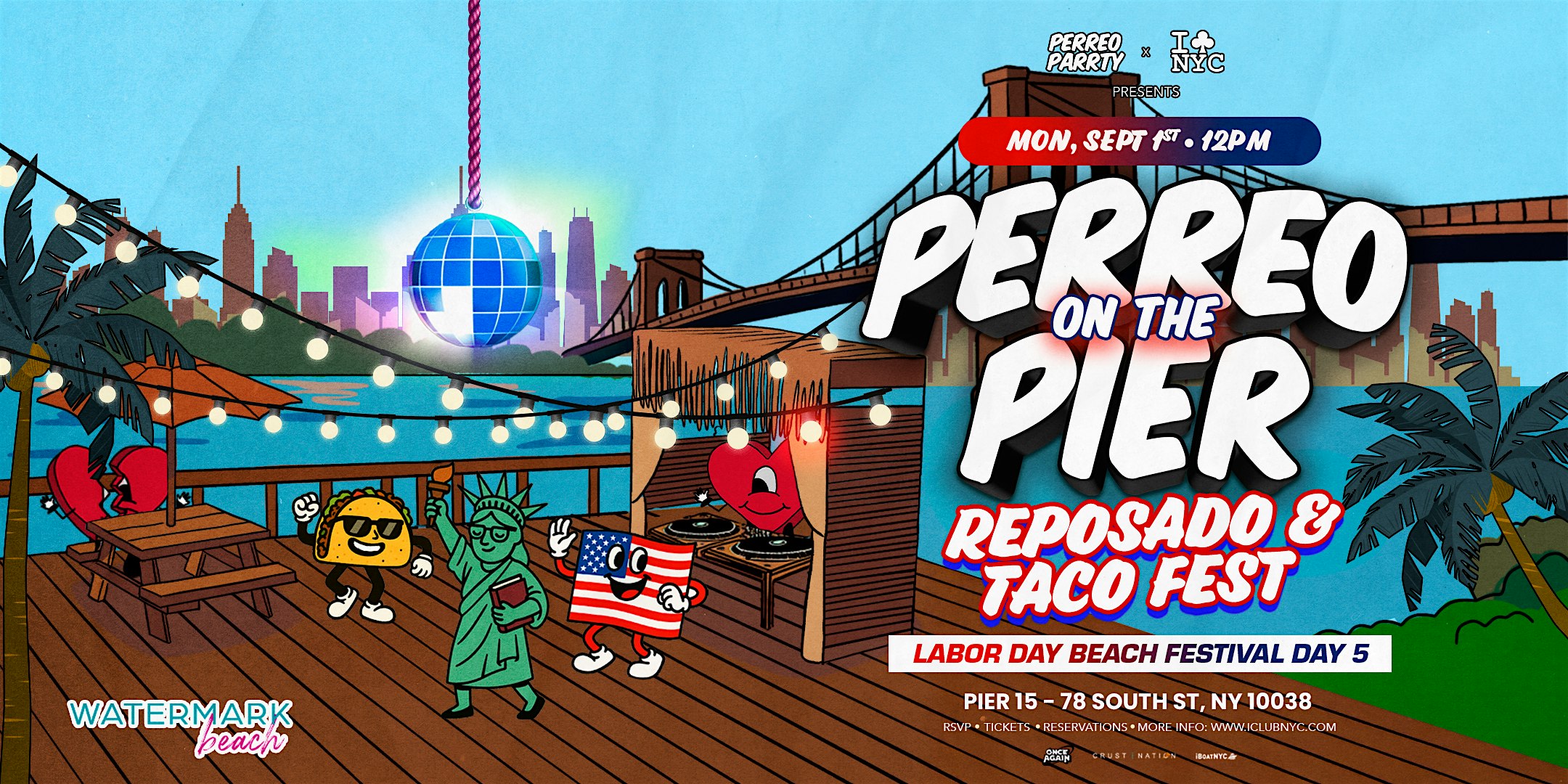 09/01 REPOSADO & TACO FEST | LABOR DAY BEACH FESTIVAL DAY 5 @ WATERMARK NYC at Watermark – New York, NY