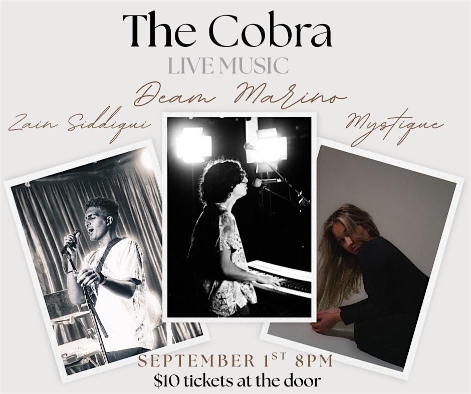 Venue: Dean Marino | Zain Siddiqui | Mystique at Cobra Nashville – Nashville, TN