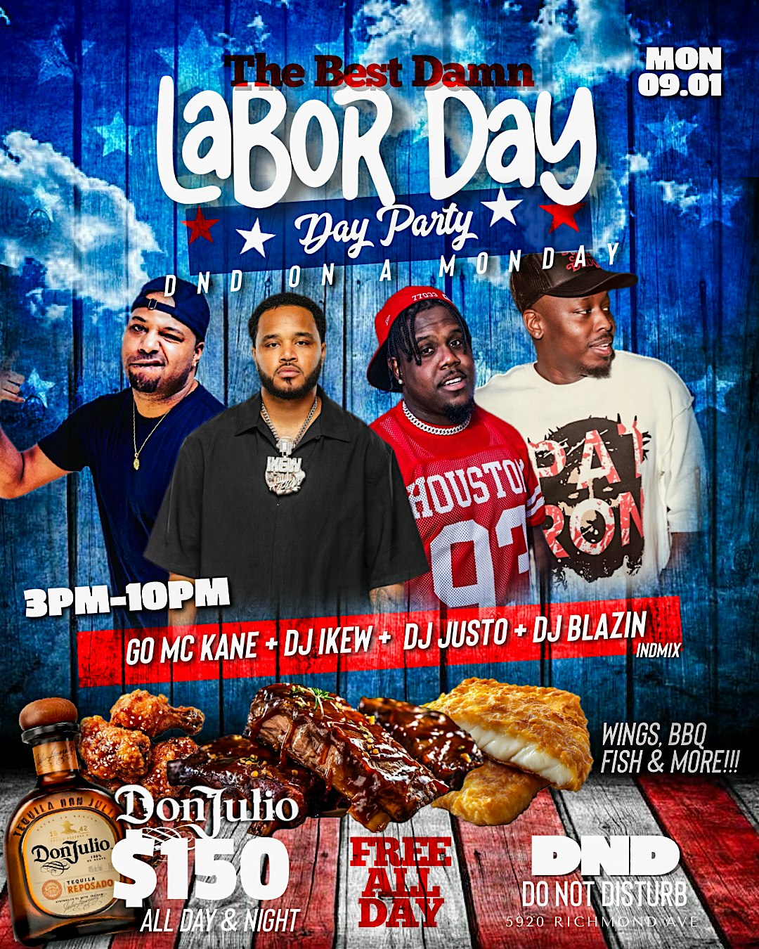 9.1 | The Best D@MN LABOR DAY Day Party Monday @ DND at DnD – Houston, TX