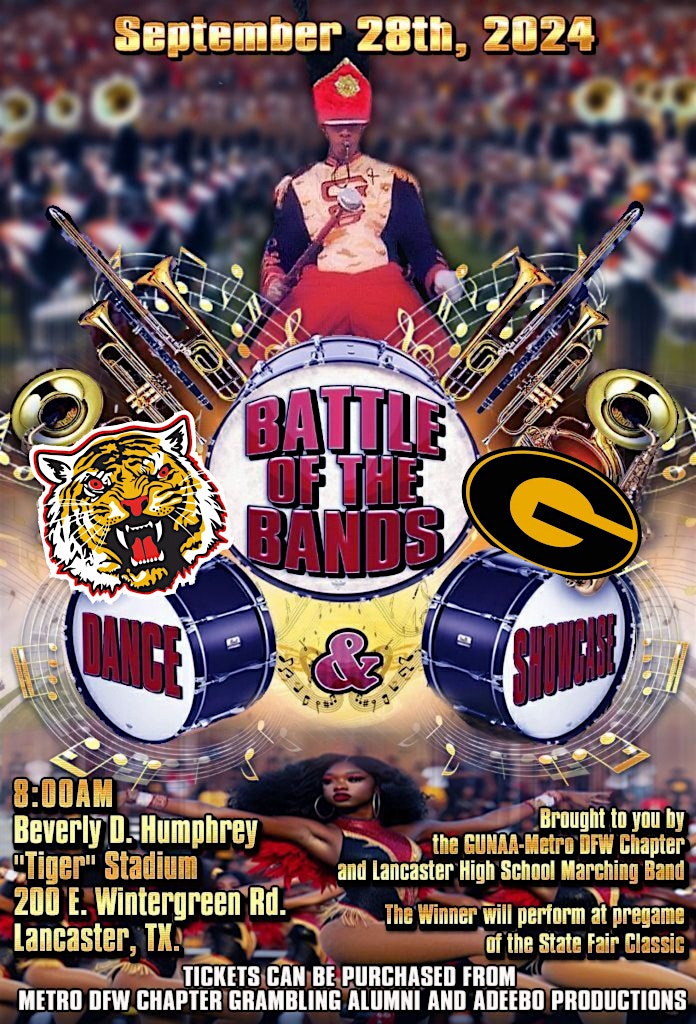 ’25 High School Battle Of The Bands/Dance Showcase at Beverly D. Humphrey Tiger Stadium – Lancaster, TX