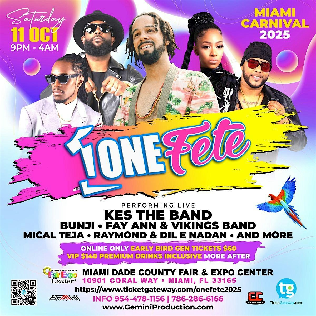 One Fete 2025 at Miami-Dade County Fair & Exposition, Inc. – Miami, FL