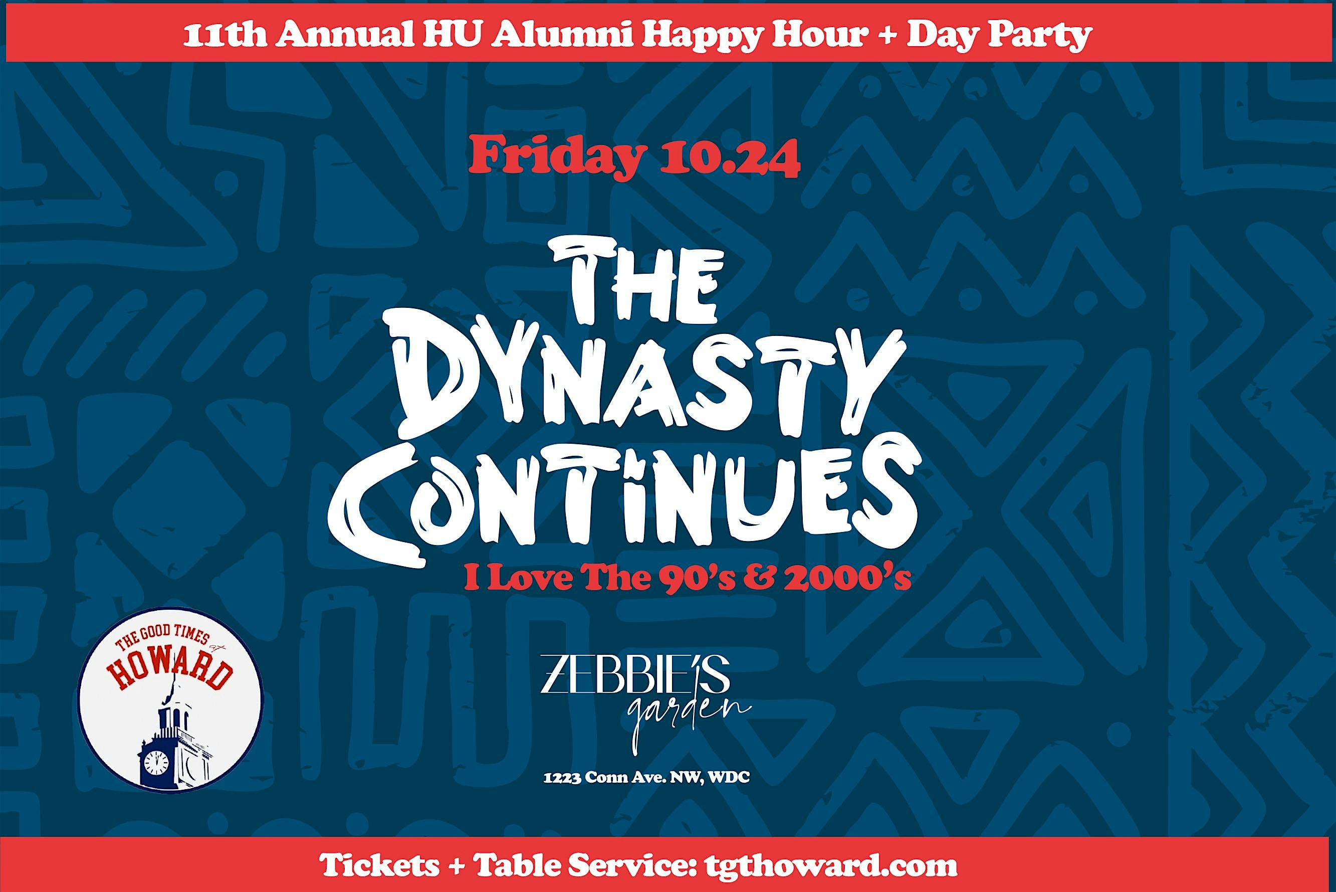 11th Annual The Dynasty Continues: HU Alumni Day Party at Zebbie’s Garden – Washington, DC