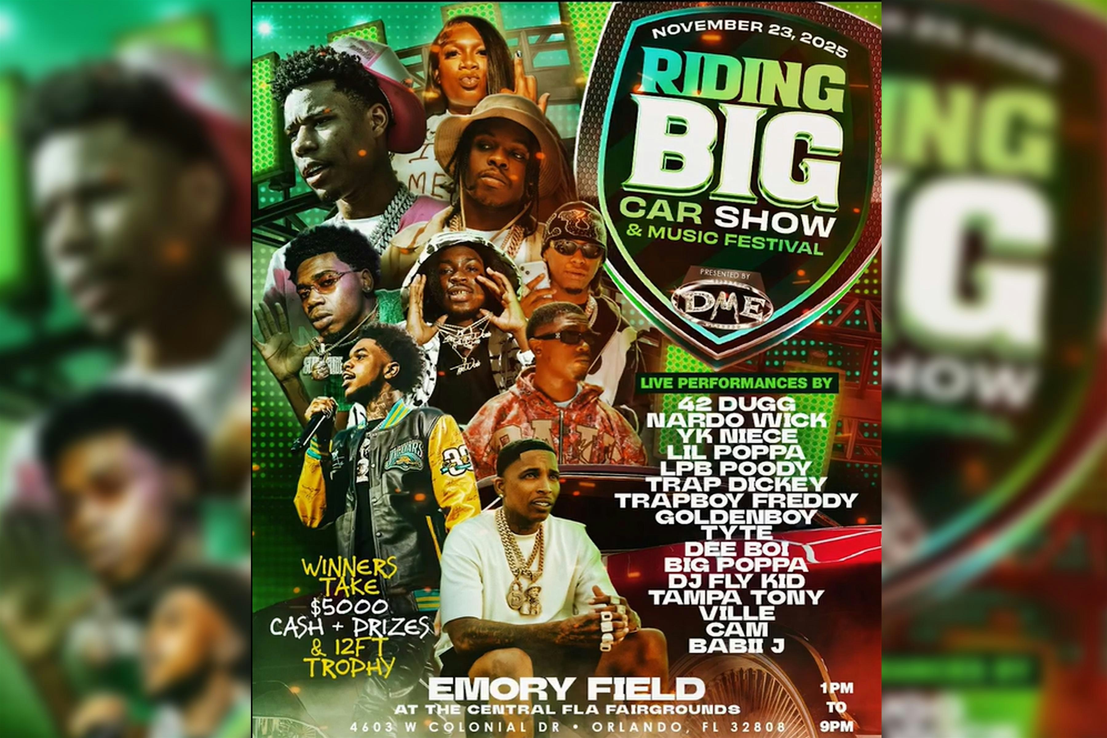 2025 Riding Big Car Show – The 26th Annual @ Emery Field (Orlando, Florida) at Emery Hamilton Sports Complex Field – Orlando, FL