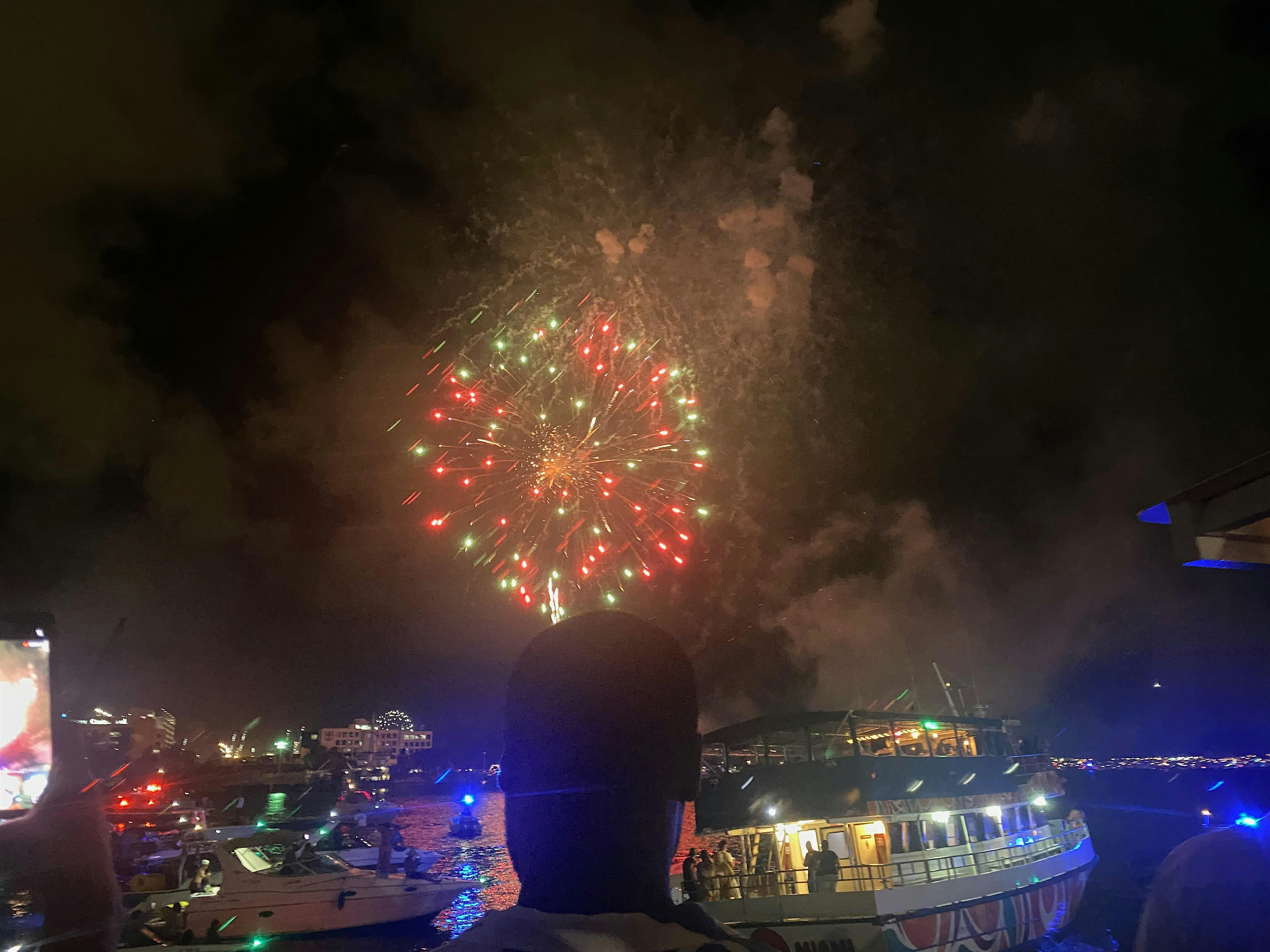 Miami South Beach New Years Eve Firework on a 2 Level Boat 2026 at Bayside Marketplace – Miami, FL
