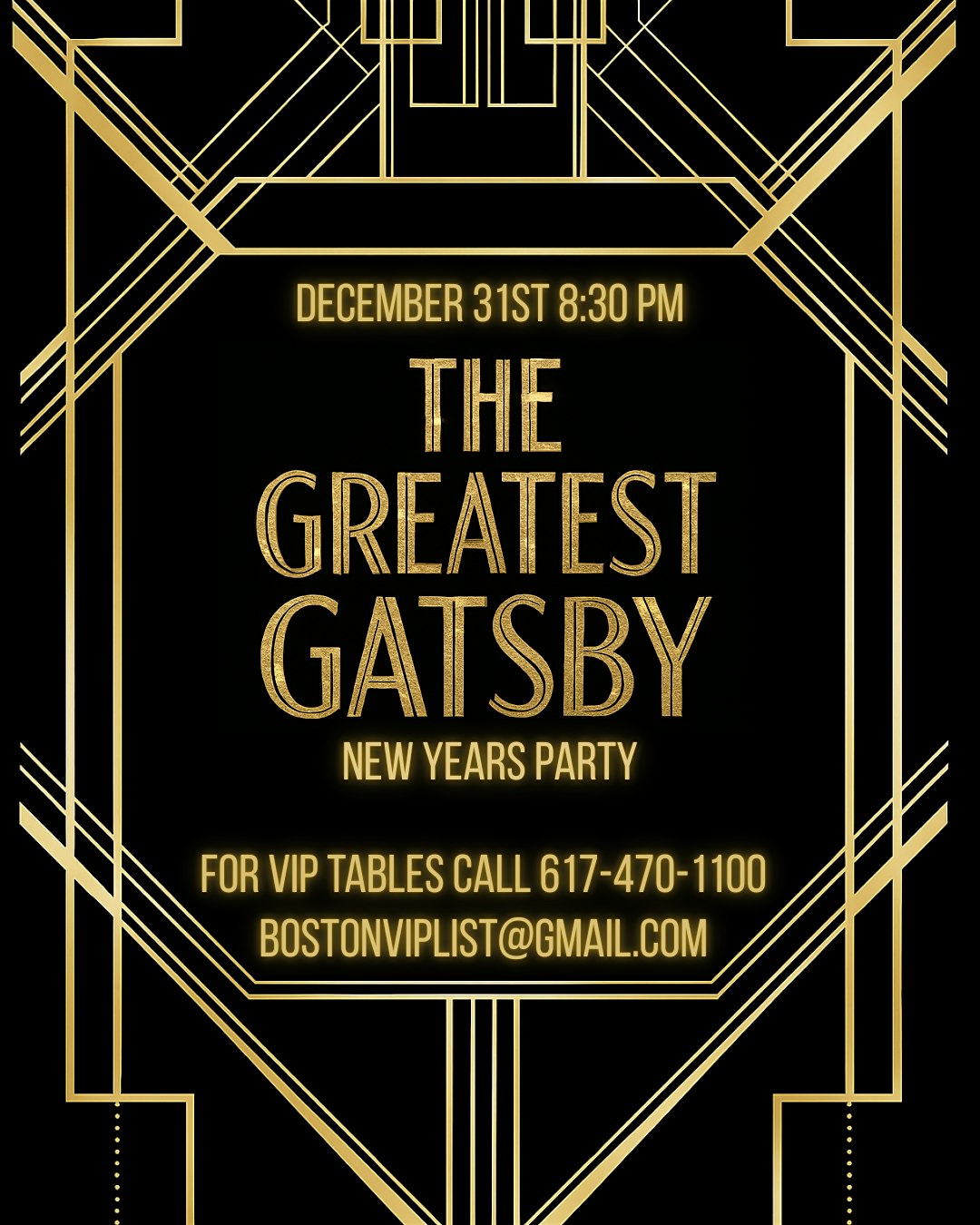 The Greatest Gatsby NYE Party at The Greatest Bar – Boston, MA