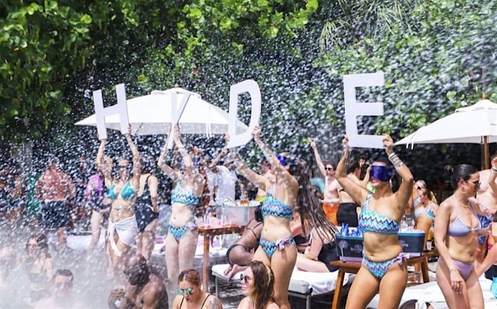 Pool Party SLS – Hyde Beach at Strawberry Moon at Strawberry Moon, Washington Avenue, Miami Beach, FL, USA – Miami Beach, FL
