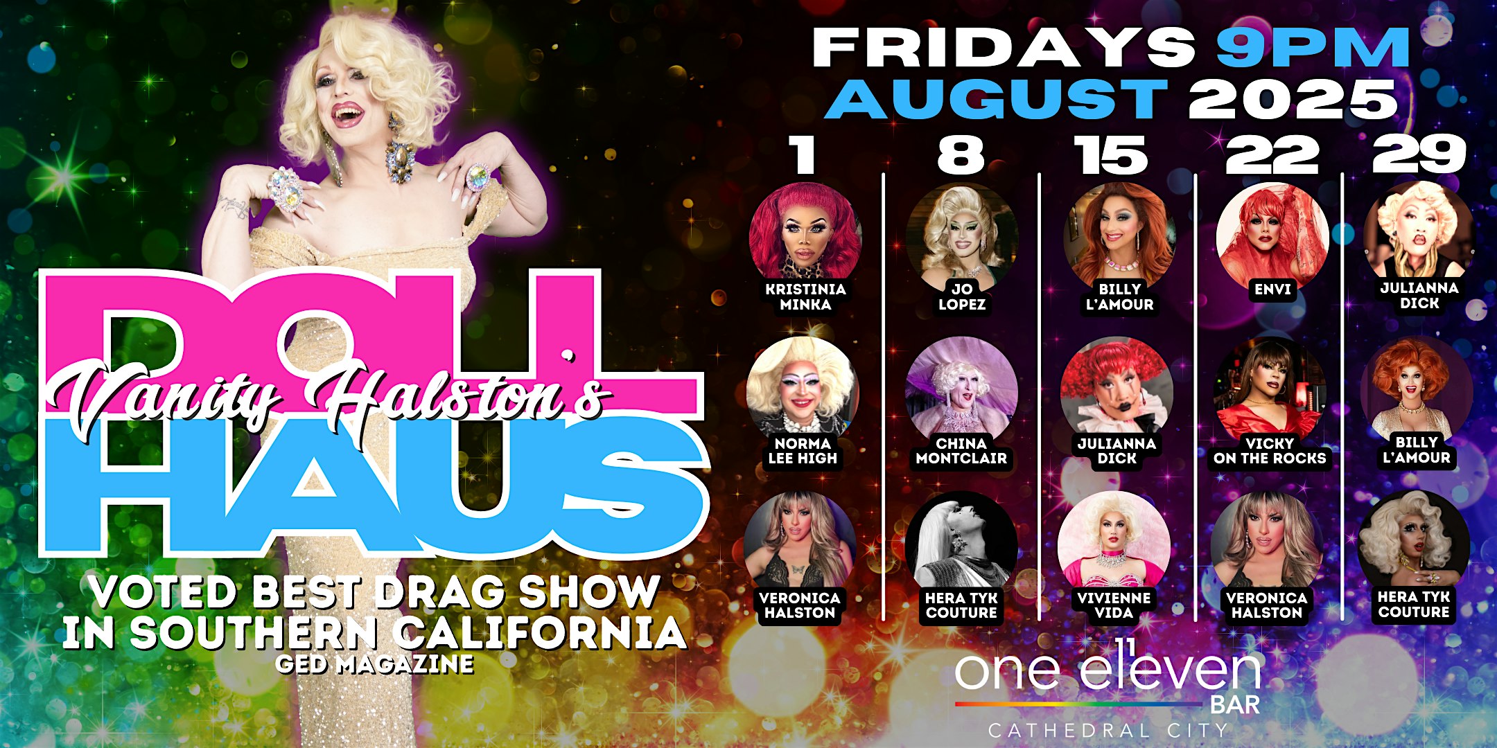 VIP Tables for Vanity’s DollHaus at one eleven bar – Cathedral City, CA