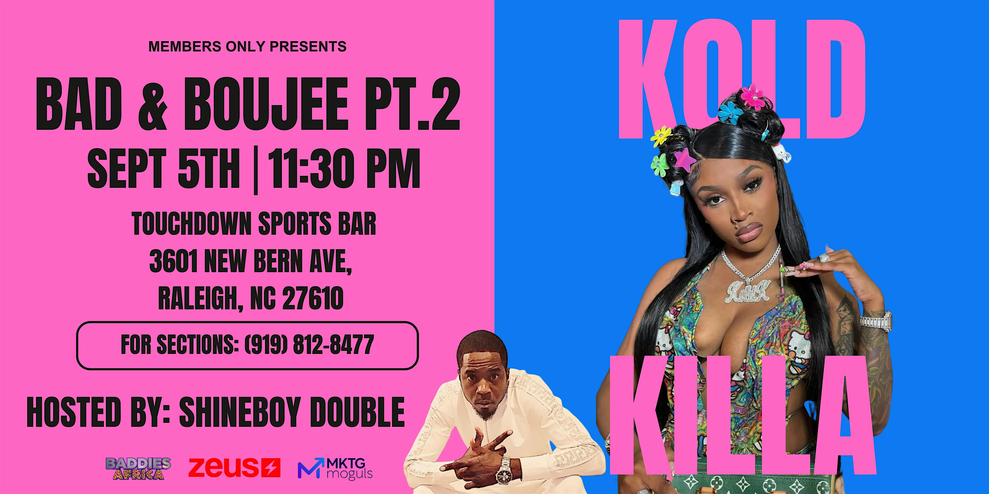 Kold Killa Live at Touchdown Sports Bar – Raleigh, NC