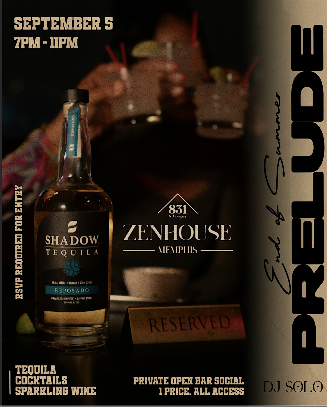 The Prelude: Open Bar End of Summer & Pre-Anniversary Mixer at ZenHouse Memphis – Memphis, TN