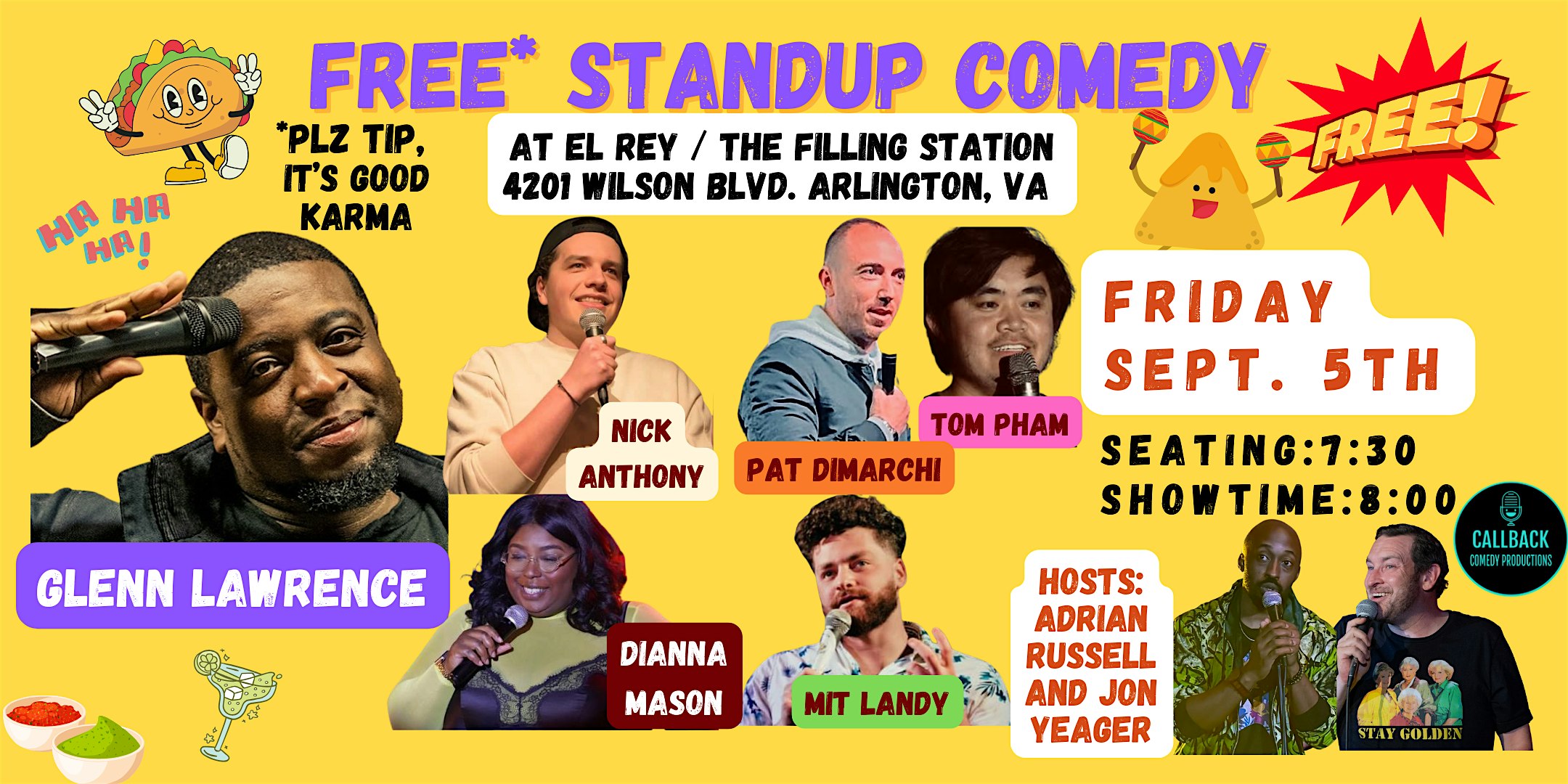 Free Comedy Night at El Rey! (please tip) at El Rey – Arlington, VA