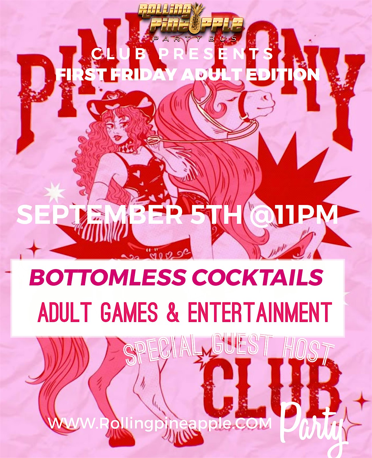 PINK PONY PARTY FIRST FRIDAY ADULT EDITION at 821 Gravier St – New Orleans, LA