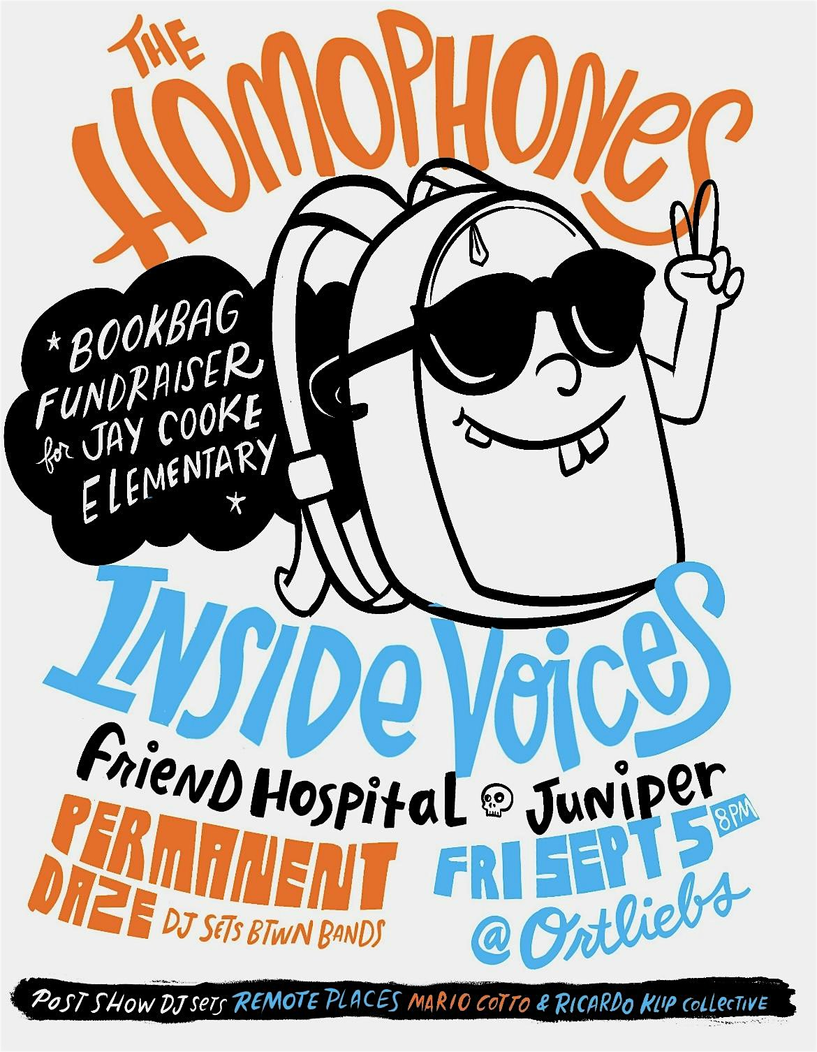 The Homophones • Inside Voices • Friend Hospital • Juniper at Ortlieb’s Venue – philadelphia, PA