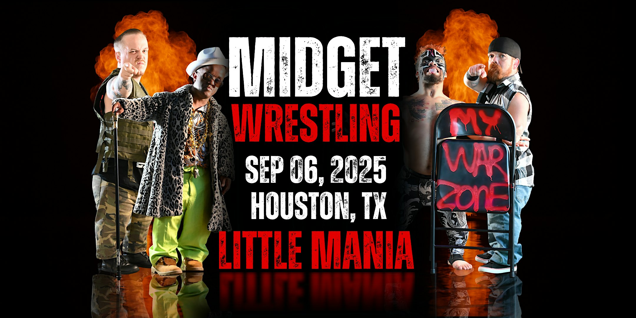 Little Mania Midget Wrestling – Houston, TX – Sep 06, 2025 – Buy Now at The Caboose Bar & Grill – Houston, TX