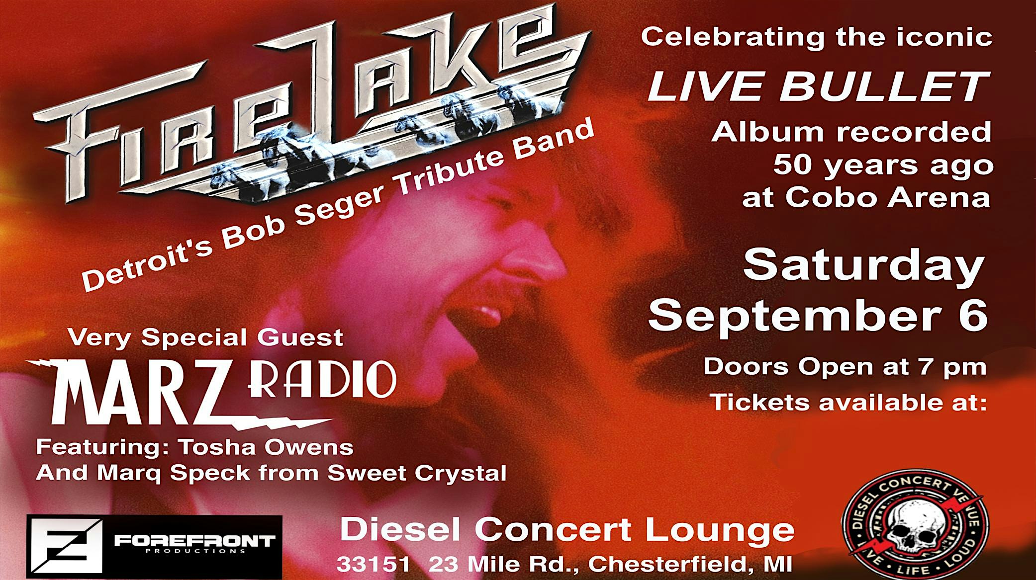 Fire Lake – Detroit’s Bob Seger Tribute at Diesel Concert Lounge – Chesterfield, MI