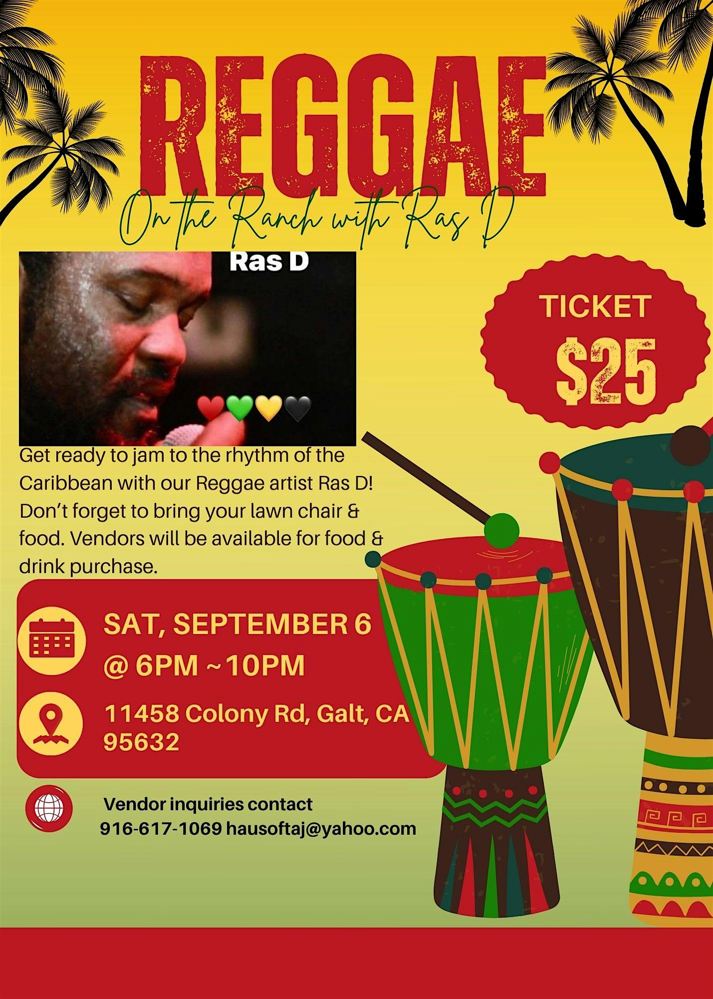 Reggae on the Ranch at 11458 Colony Rd – Galt, CA