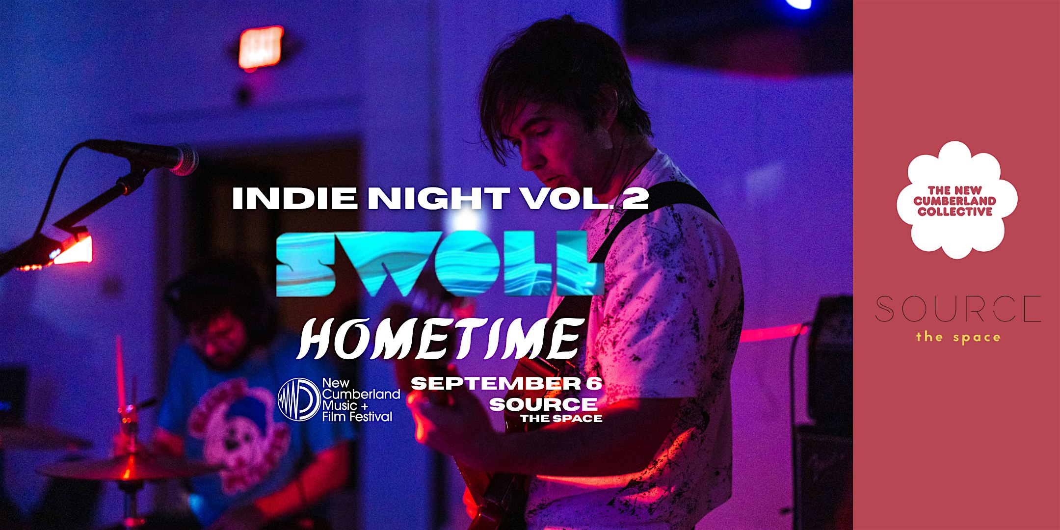 INDIE NIGHT VOL. 2: SWOLL + HOMETIME at Source the Space – New Cumberland, PA