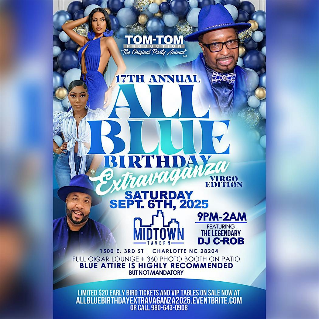 Tom-Tom’s 17th Annual All Blue Birthday Extravaganza 2025 at Midtown Tavern – Charlotte, NC