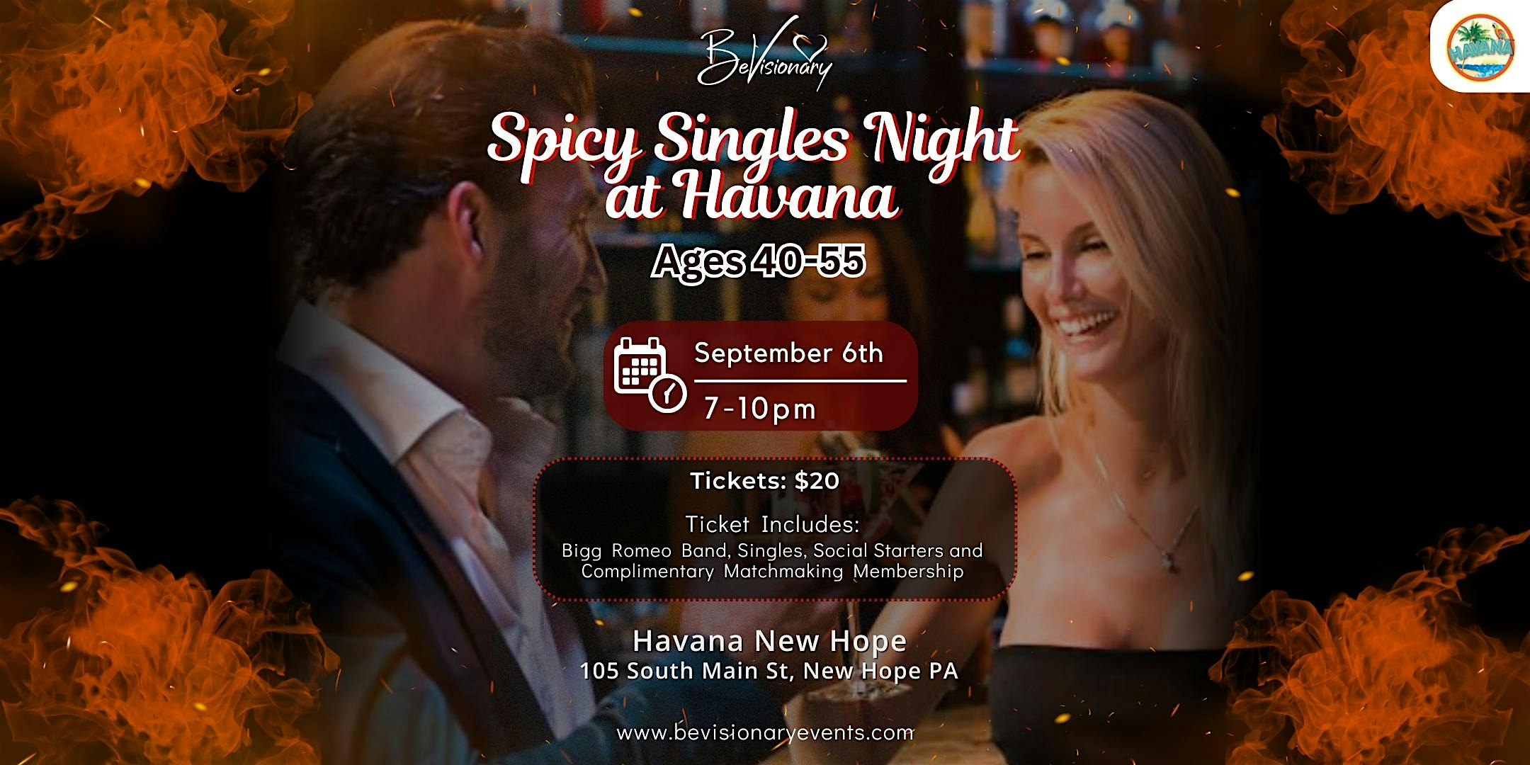 Spicy Singles Night at Havana at Havana – New Hope, PA
