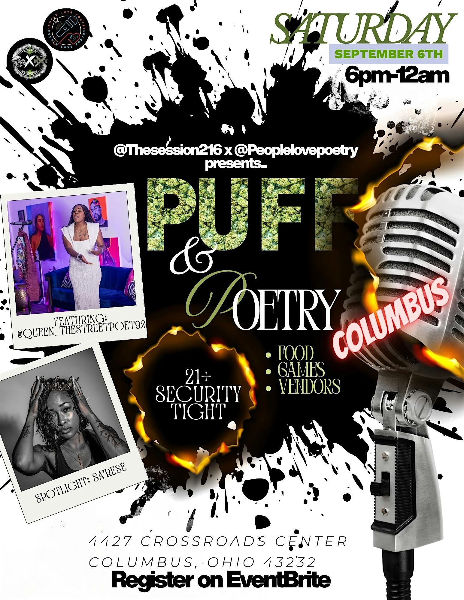 Puff & Poetry (Columbus, Ohio) at 4427 Crossroads Center – Columbus, OH
