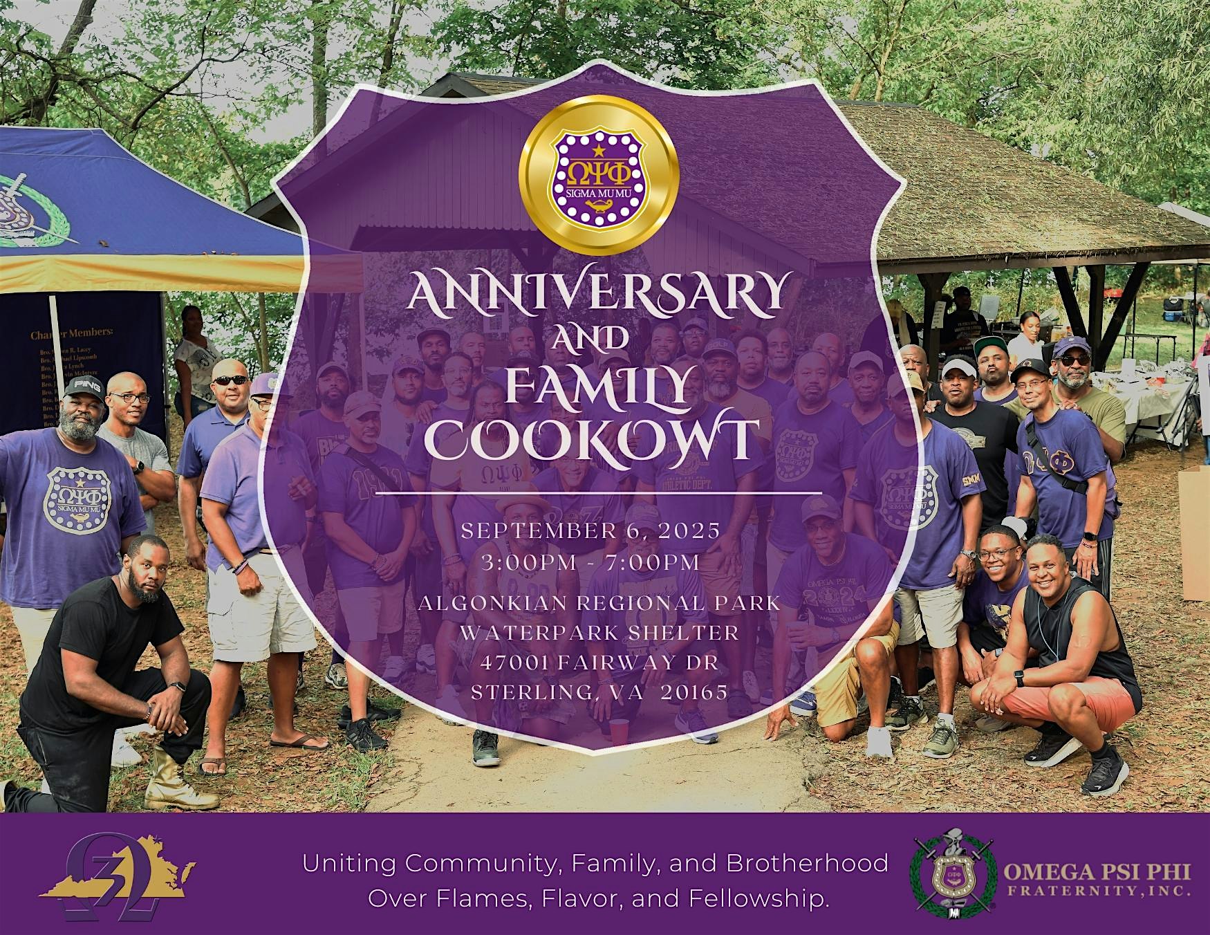 Sigma Mu Mu – 2025 Anniversary and Family CookOWT at Algonkian Regional Park – Sterling, VA