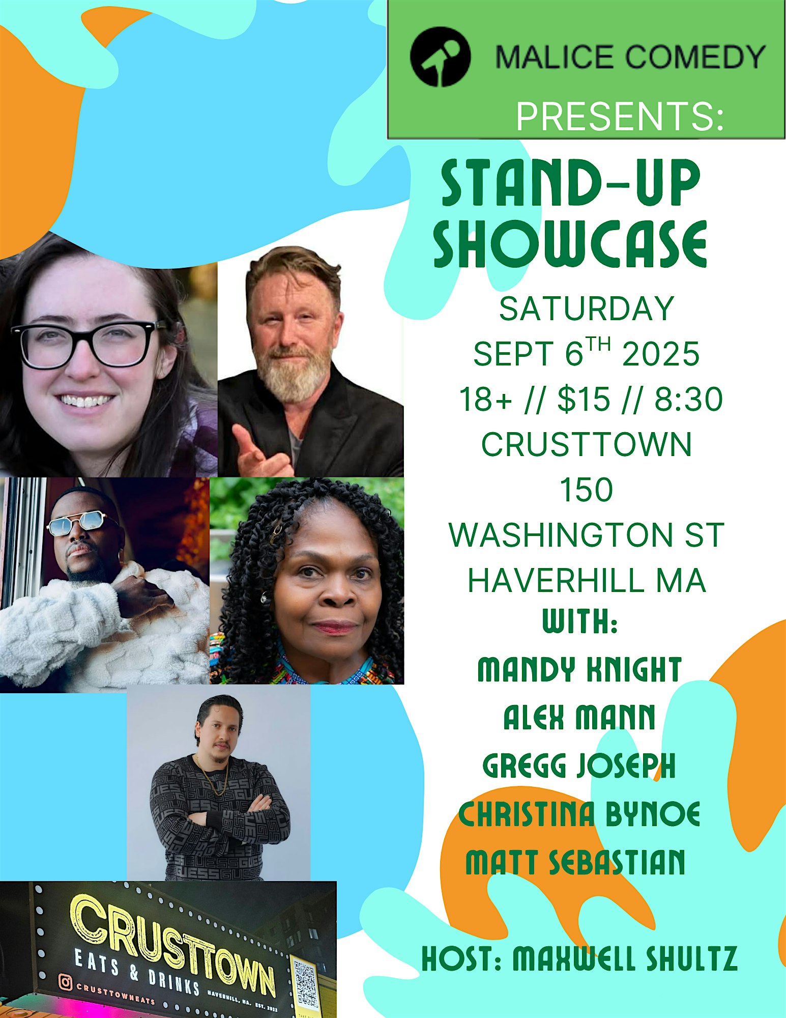 Comedy Showcase at Crusttown at Crusttown, Washington Street, Haverhill, MA, USA – Haverhill, MA