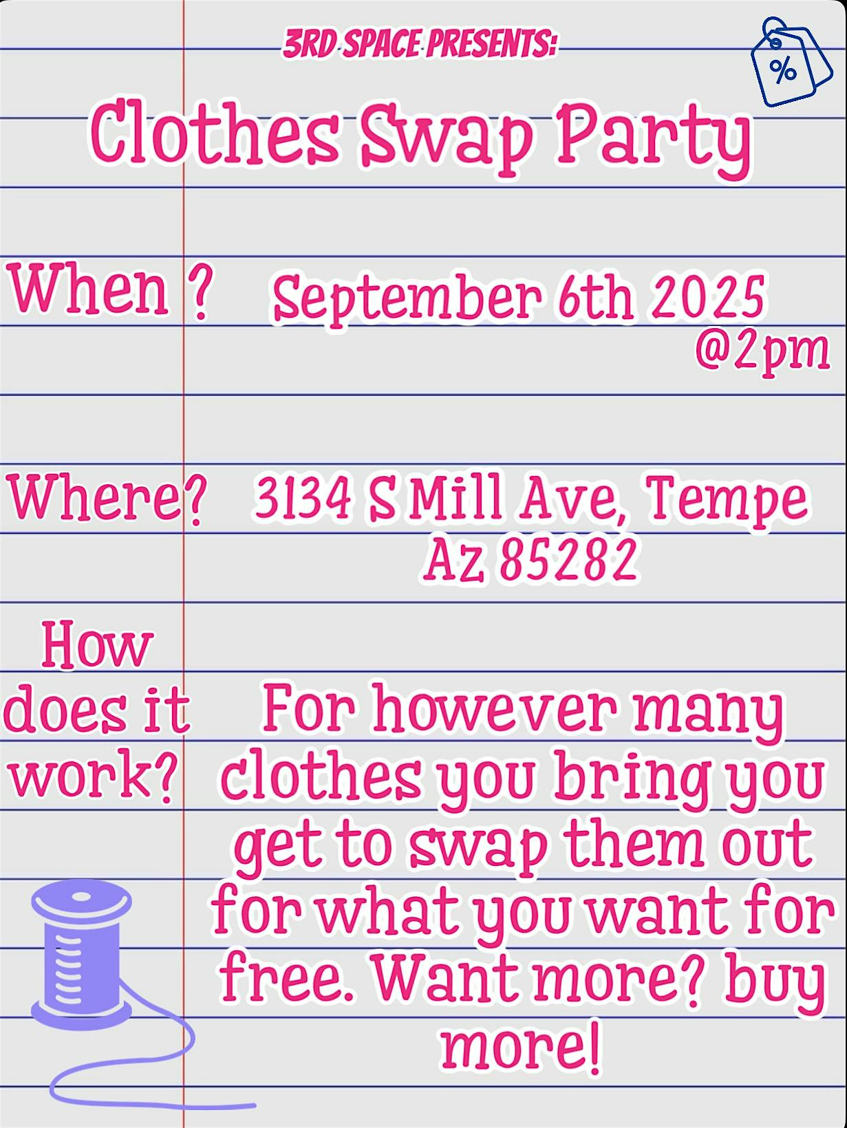 Clothes Swap Party at Mac Daddy Wingz and Cheeze – Tempe, AZ