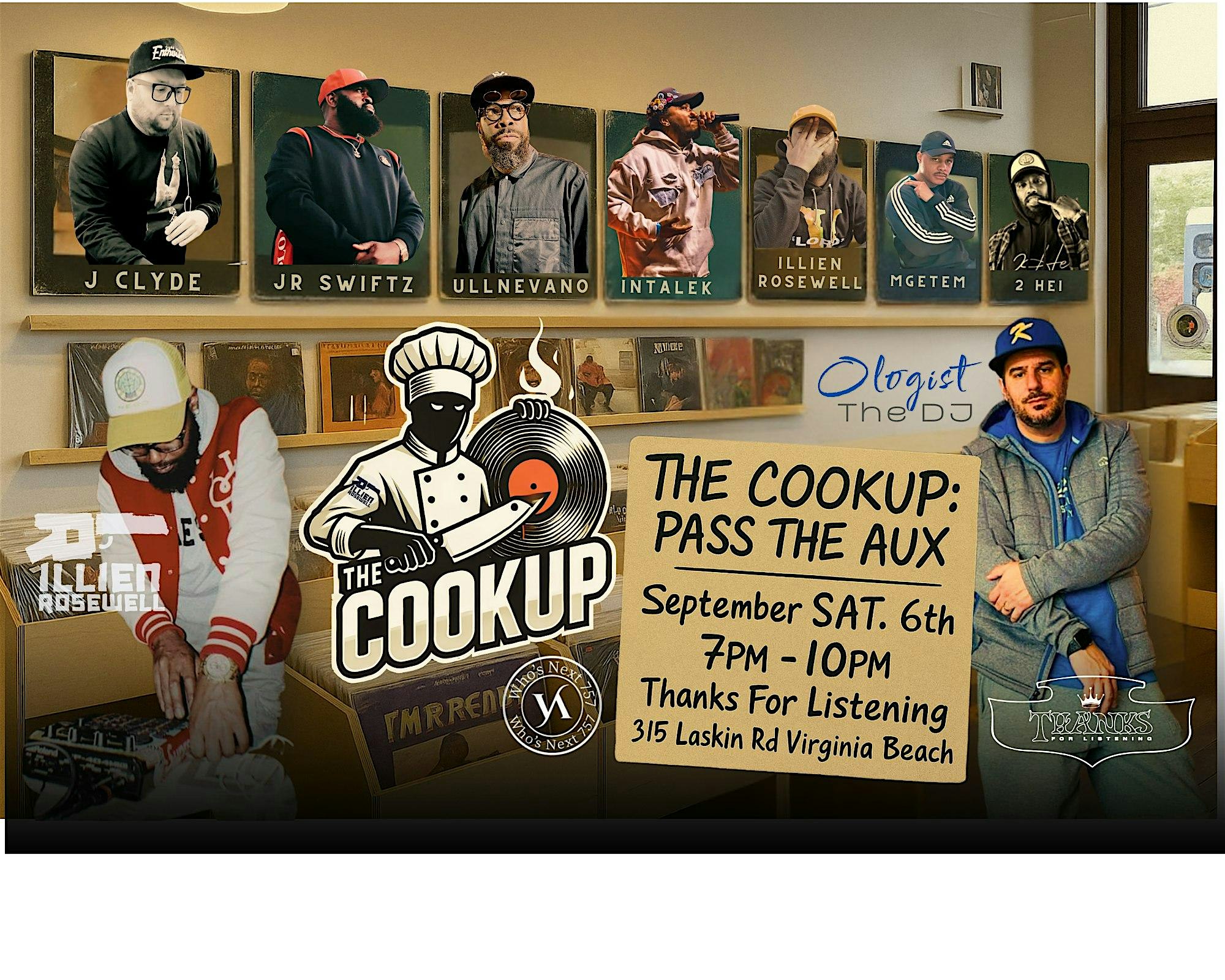 The CookUp: Pass The Aux | Thanks For Listening Edition at Thanks For Listening – Virginia Beach, VA