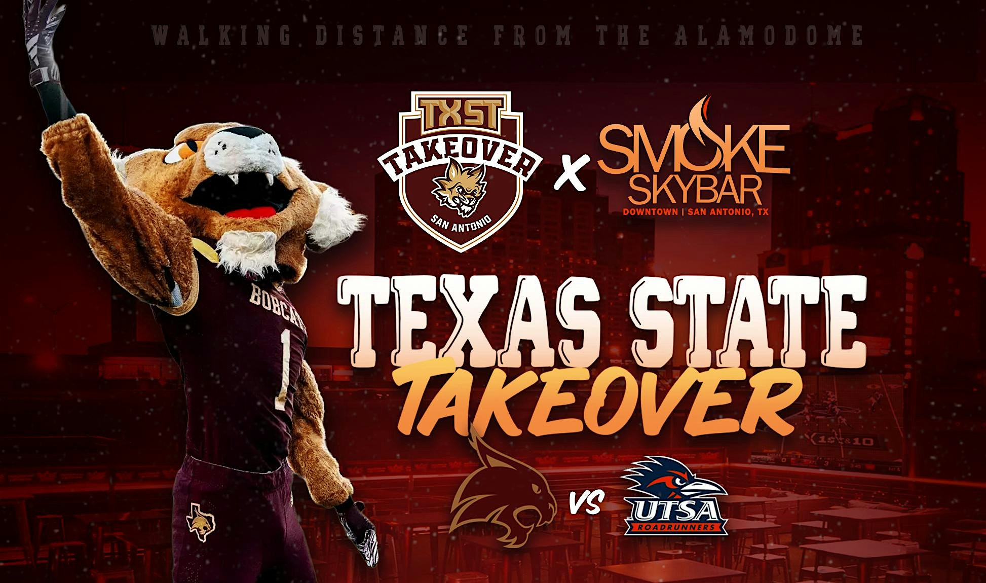 Texas State Pre-Game VIP Experience (Sat September 6, 2025) at 1100 E Houston St – San Antonio, TX