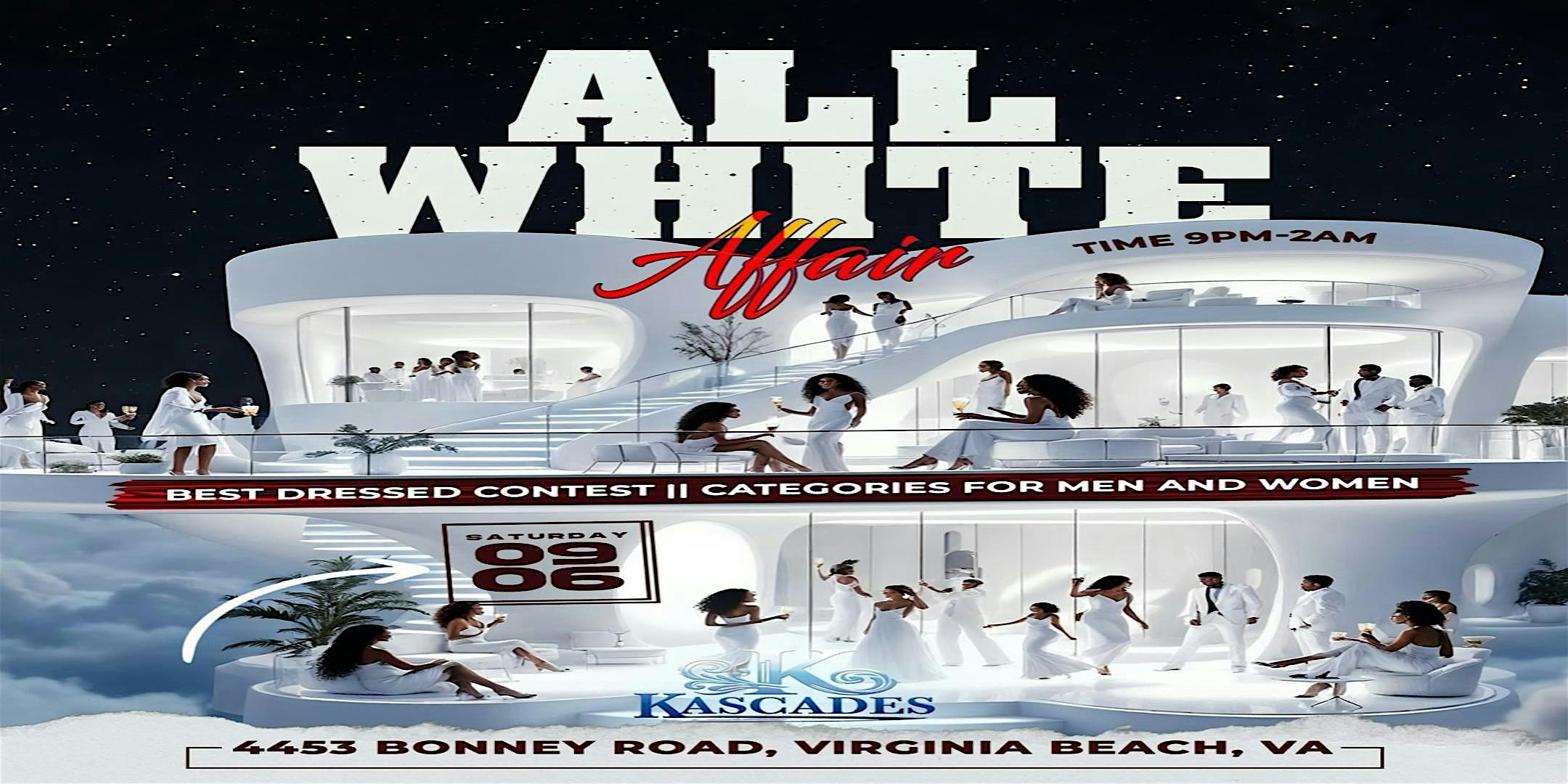 All White Affair at Kascades Lounge at Crowne Plaza Virginia Beach Town Center, an IHG Hotel – Virginia Beach, VA