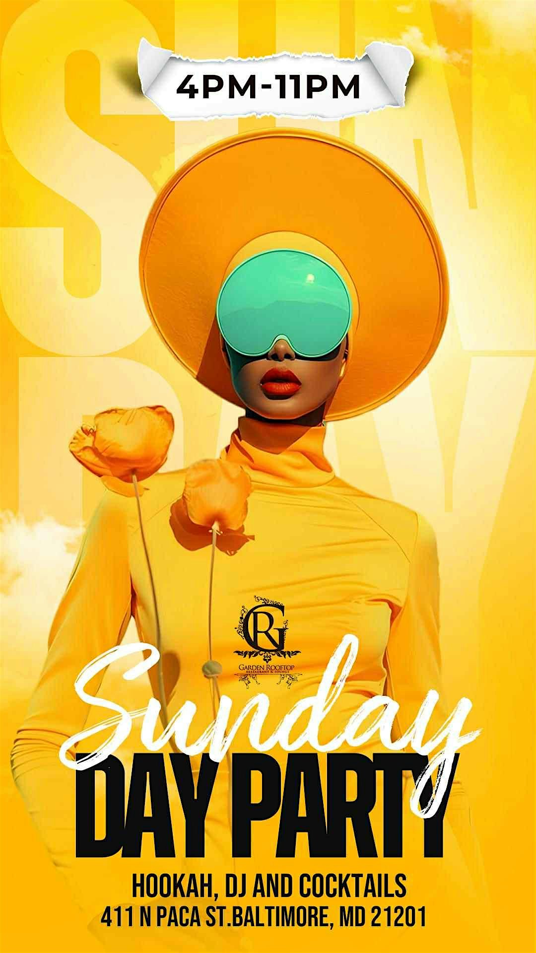 Sunday Funday Day Party at The Garden Rooftop – Baltimore, MD