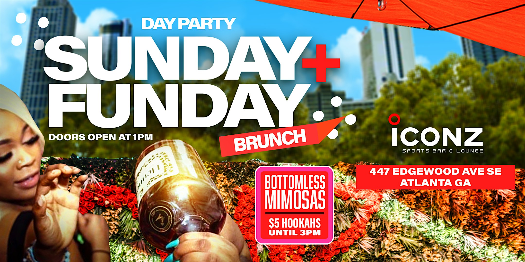 SUNDAY FUNDAY BRUNCH & DAY PARTY at Iconz Sports Bar & Lounge – Atlanta, GA