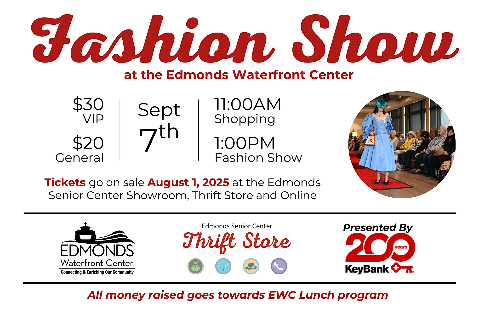 Edmonds Senior Thrift Store Fashion Show! at Edmonds Waterfront Center – Edmonds, WA