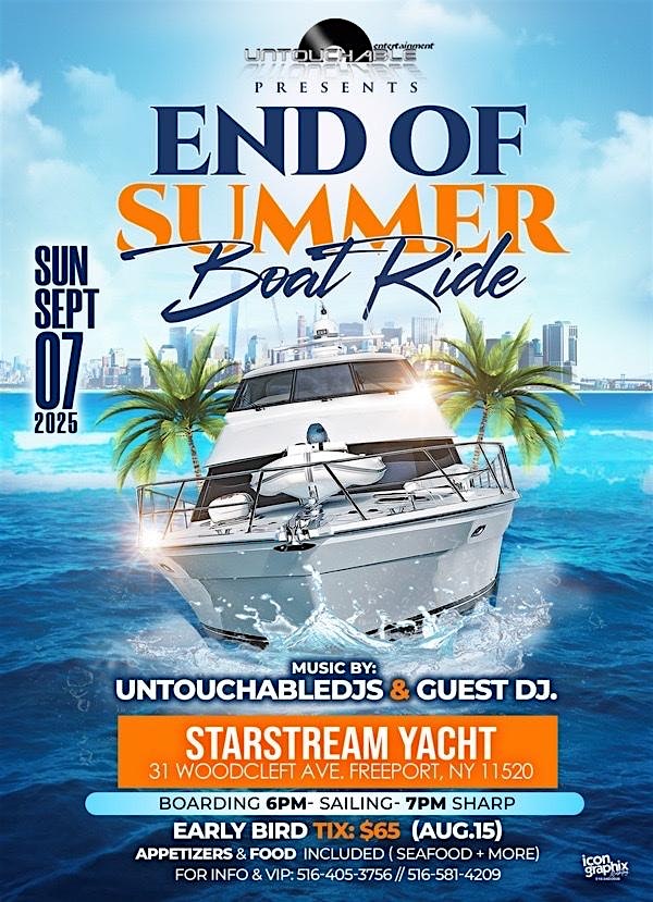 END OF SUMMER BOAT RIDE at Starstream yacht – Freeport, NY