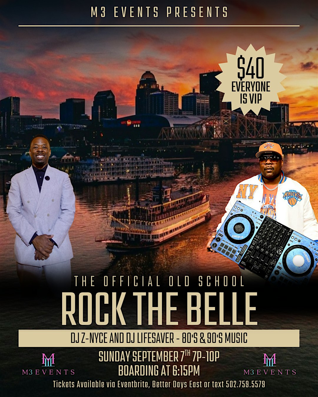 M3 Events Old School Rock The Belle Cruise at Belle of Louisville Riverboats – Louisville, KY