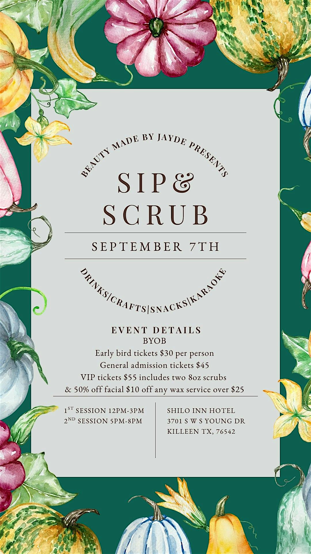 Sip & Scrub at Shilo Inns Killeen – Killeen, TX
