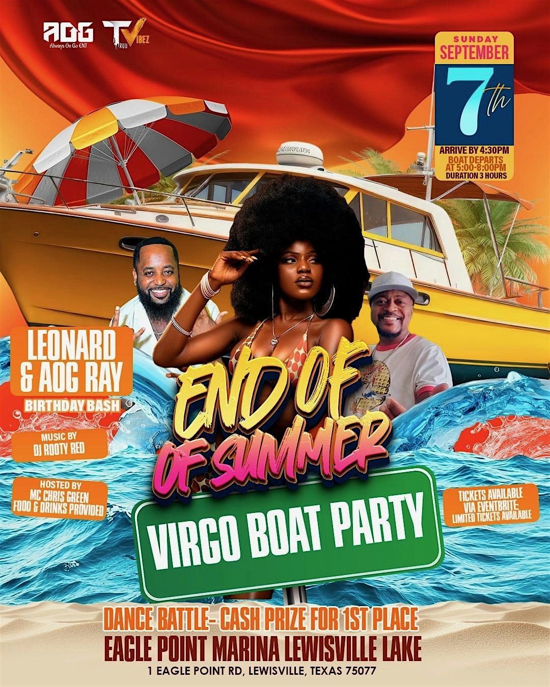 Virgo Boat Party Birthday Bash at Sam’s Dock – Lake Lewisville @ Pier 121 Marina – Lewisville, TX