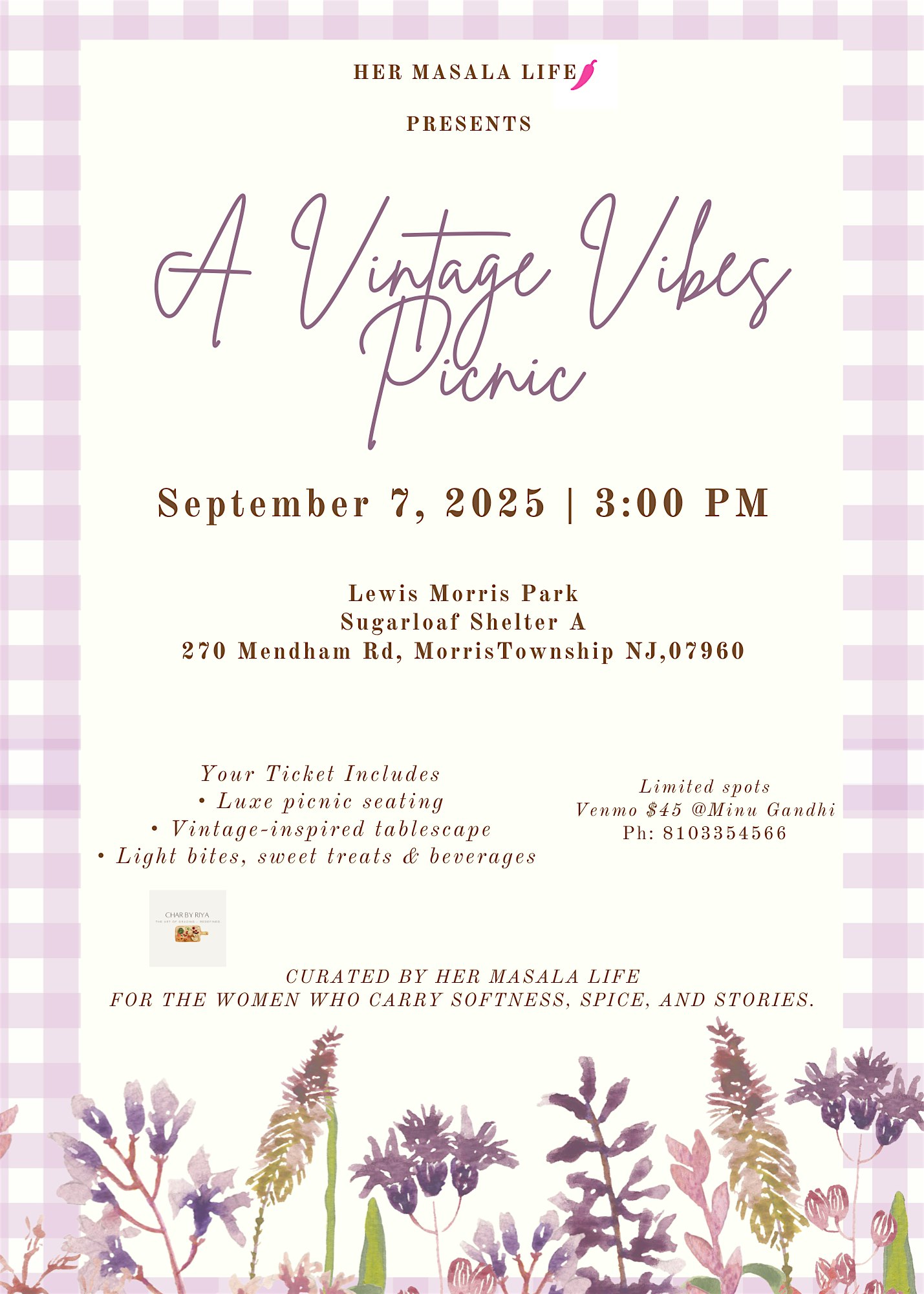 The Vintage Vibes Picnic (women’s only) at Lewis Morris Park – Morristown, NJ