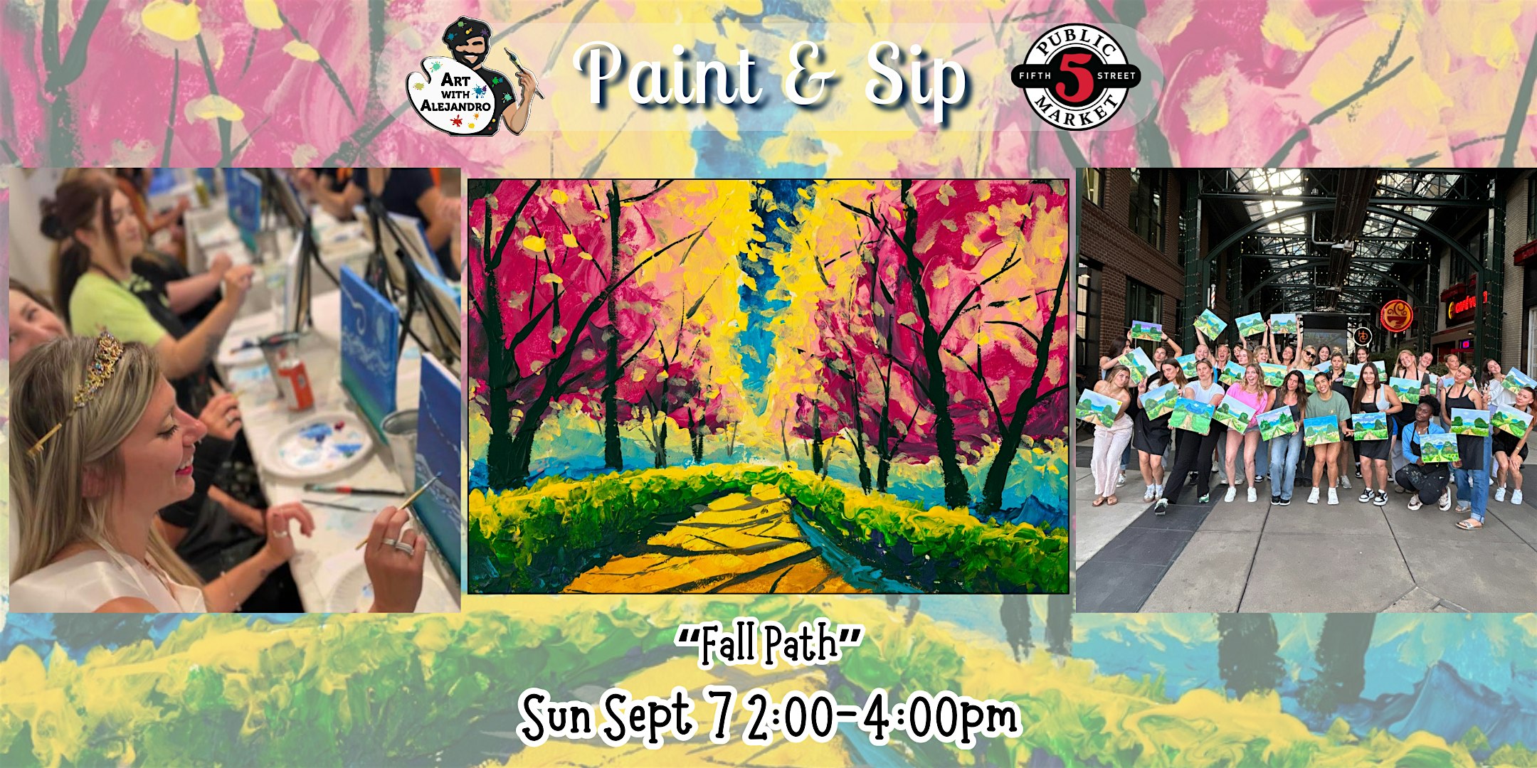 Paint & Sip at 5th St Alley “Fall Path” at Art with Alejandro – Eugene, OR