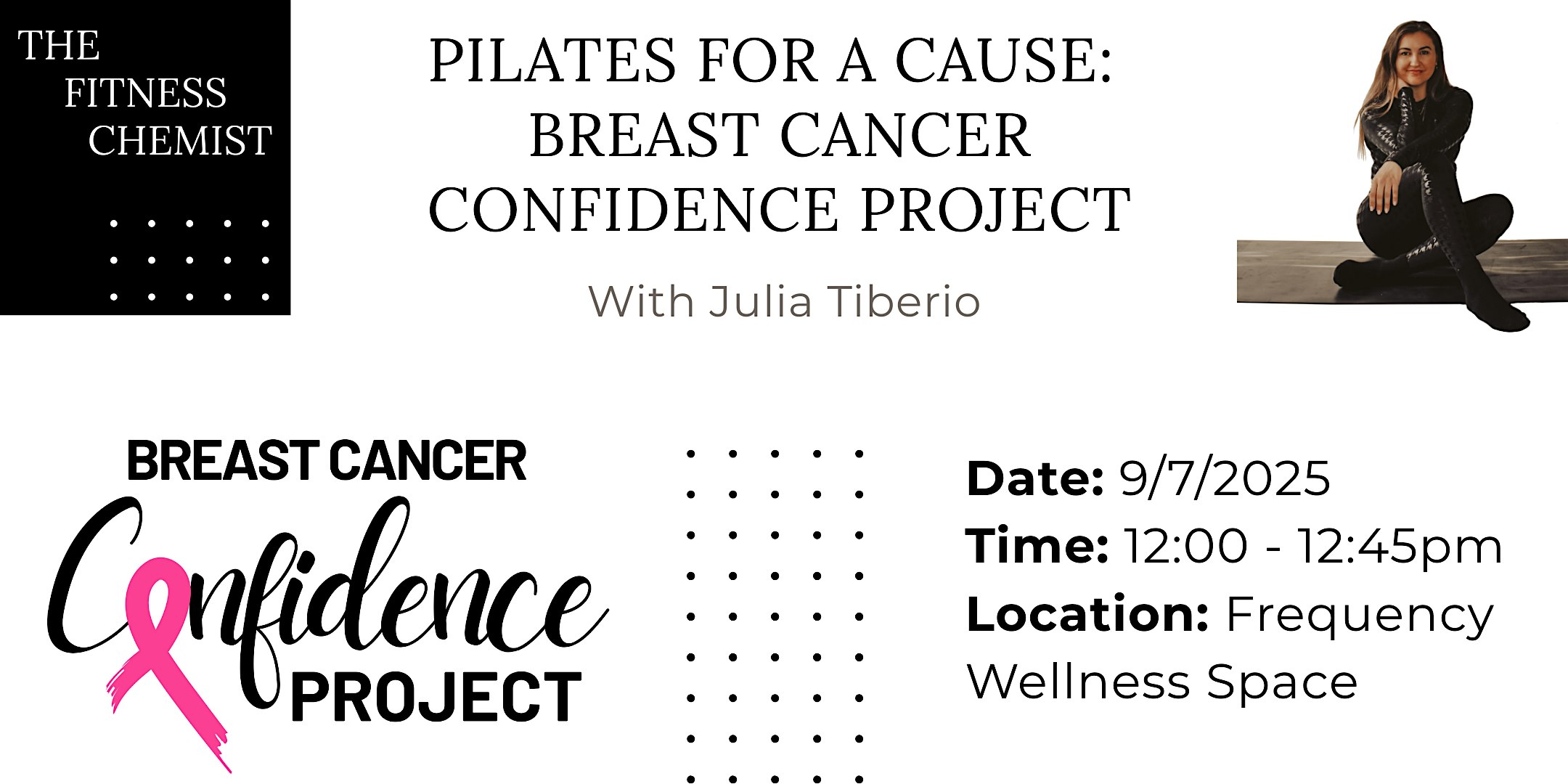 Pilates for a Cause: Breast Cancer Confidence Project at Frequency Wellness Space – Rochester, NY