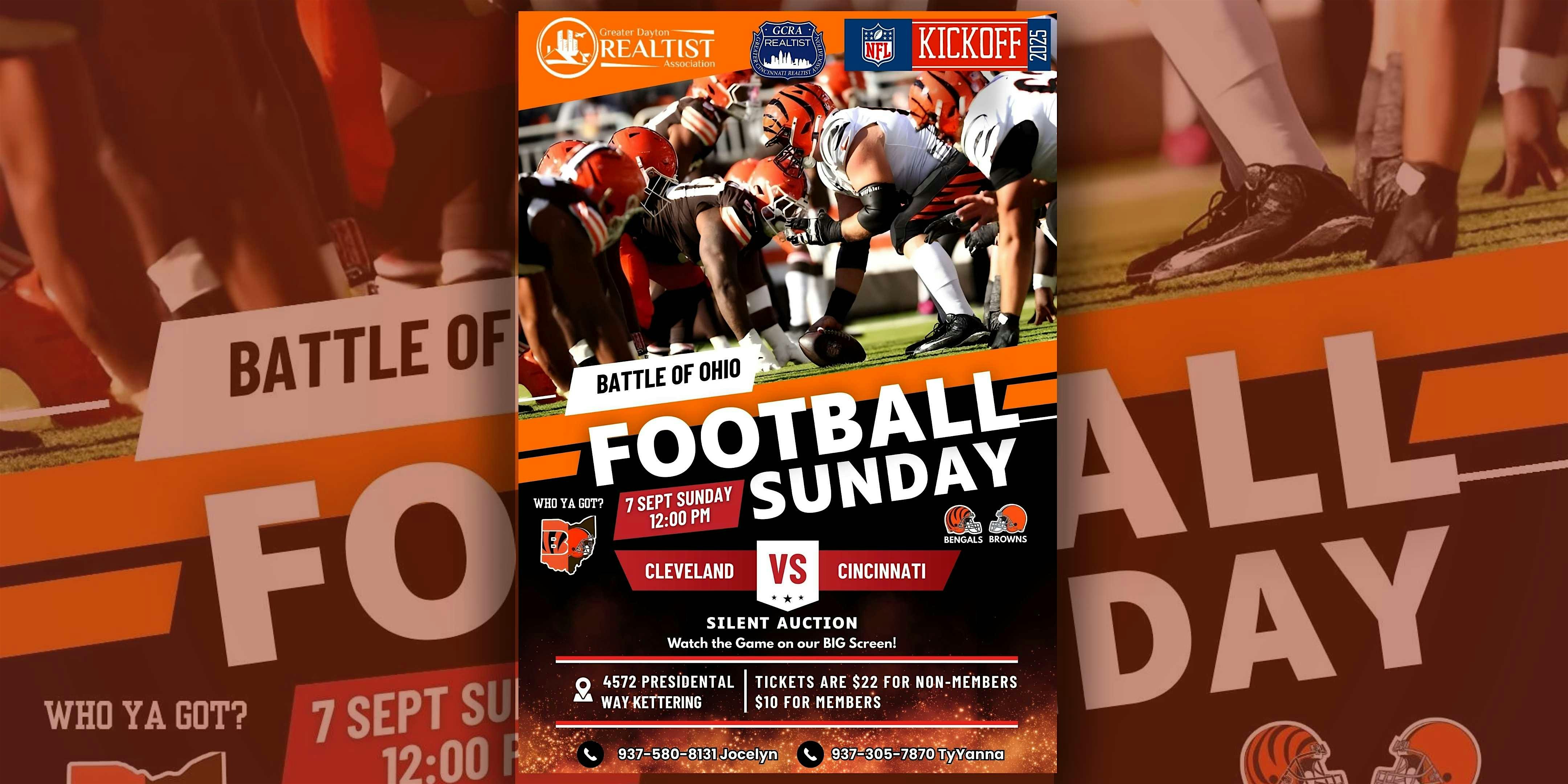 Battle of Ohio Watch Party – Bengals vs Browns! at 4572 Presidential Way – Kettering, OH