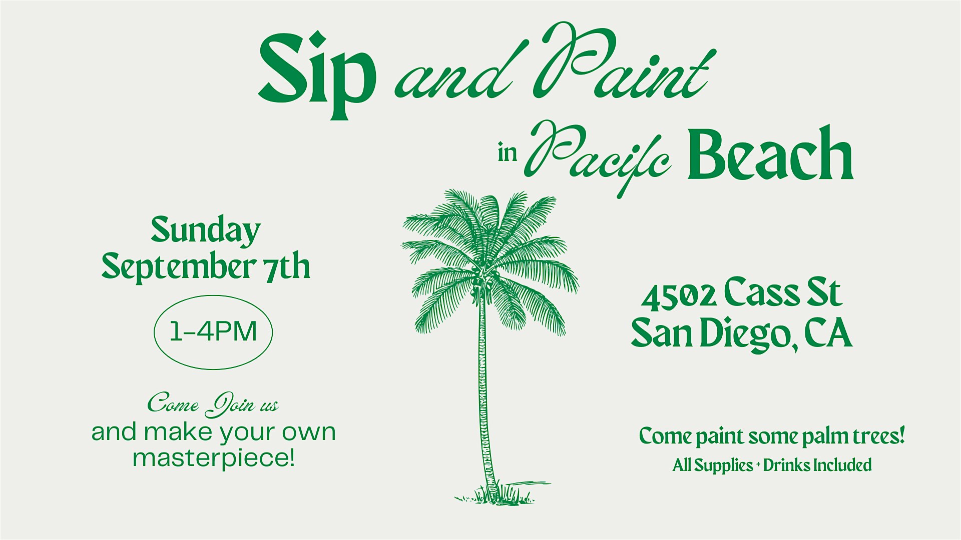 Paint and Sip in Pacific Beach at 4502 Cass St – San Diego, CA