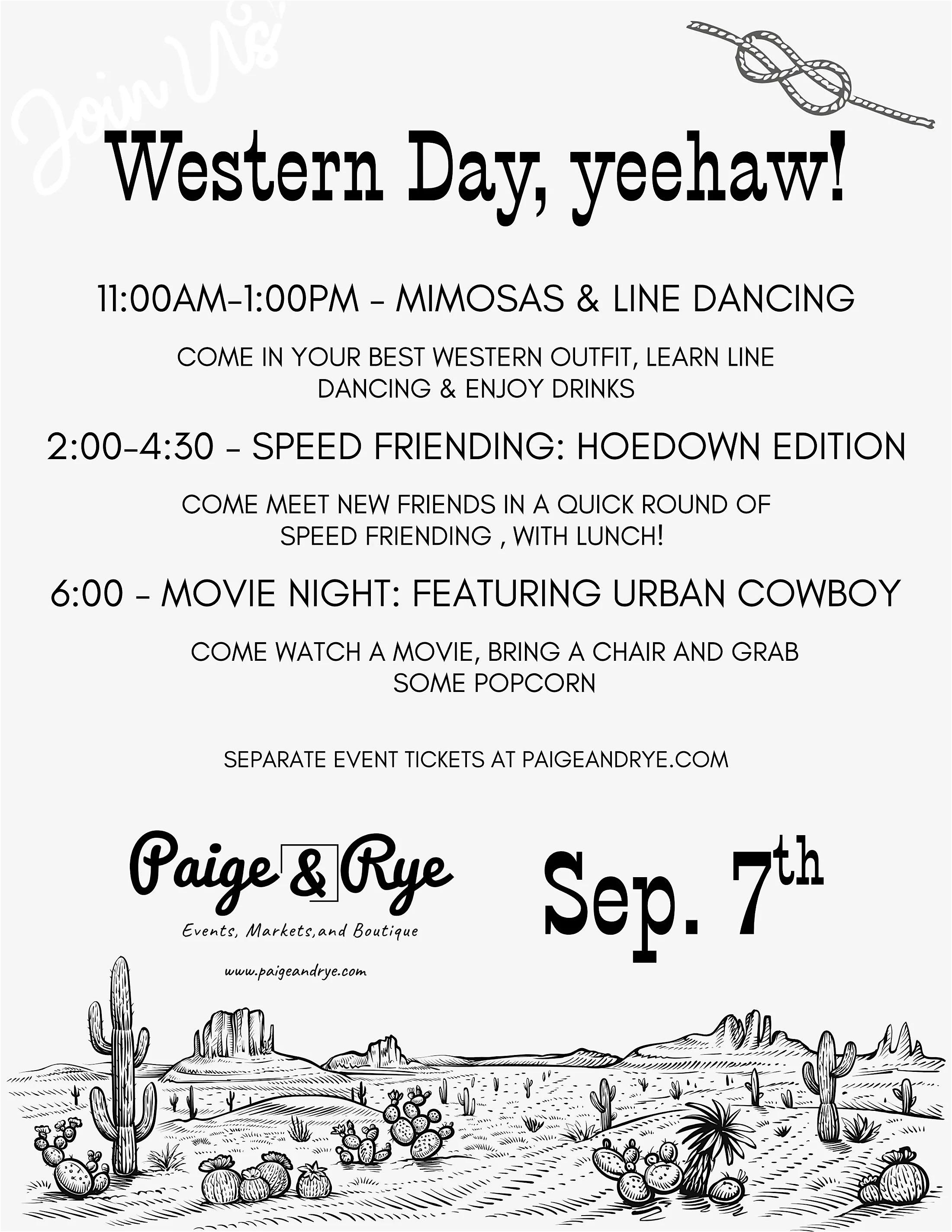 Western Day at Paige & Rye – Las Vegas, NV