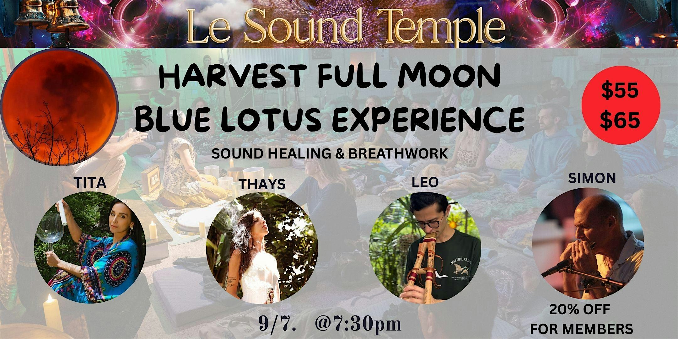 FULL MOON SOUND HEALING + BLUE LOTUS TEA. SPECIAL GUESTS TITA and LEO. at Le Sound Temple – Fort Lauderdale, FL